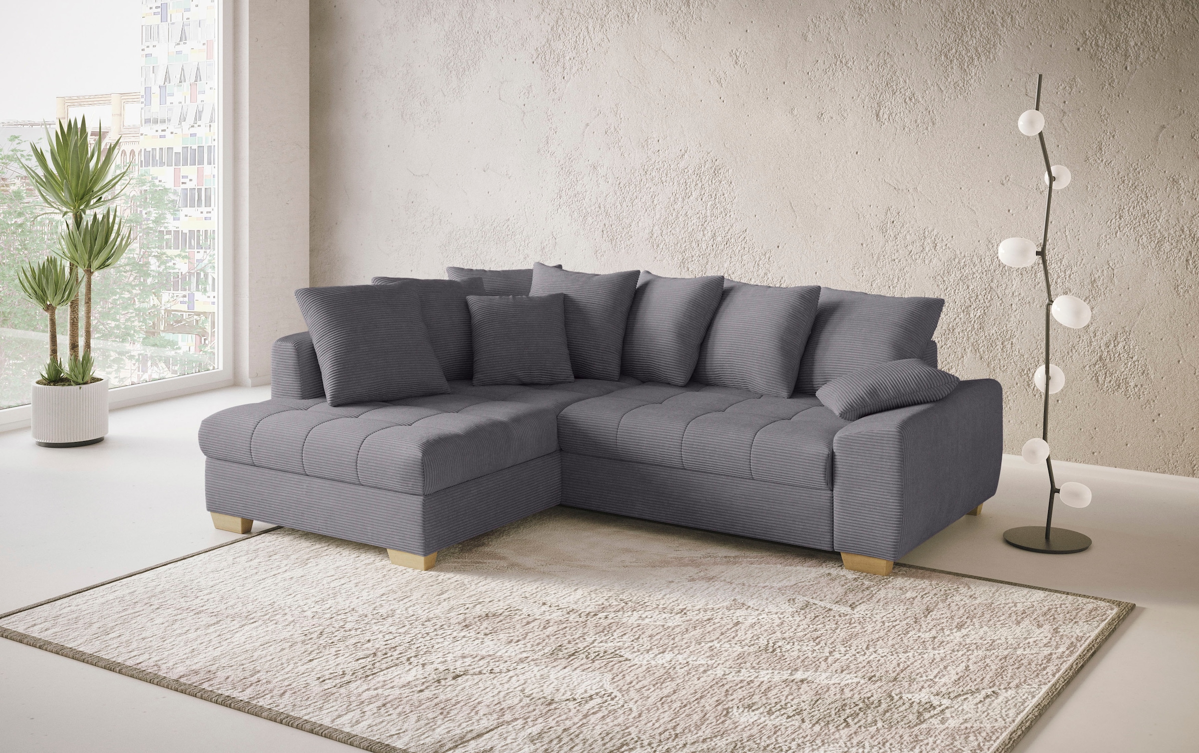 Mr. Couch Ecksofa "Nikita II, L-Form", Wahlweise mit Bettfunktion, Bettkast günstig online kaufen