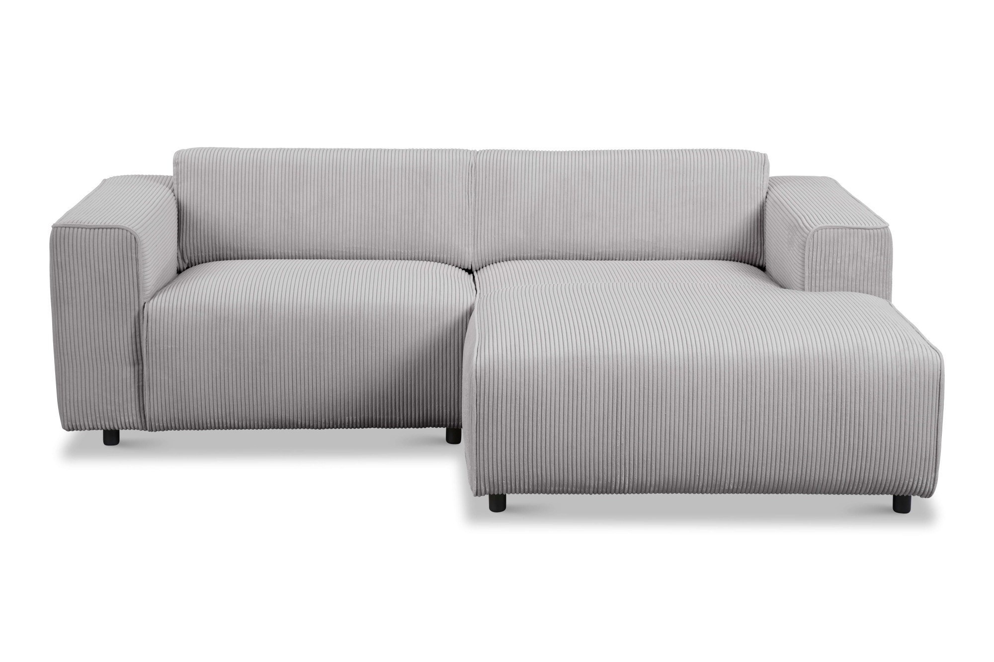 andas Ecksofa »Noord mit Kedernaht, Breite 234 cm«, Cord, Struktur, Webstoff, mit Wellenunterfederung, Massivholzrahmen