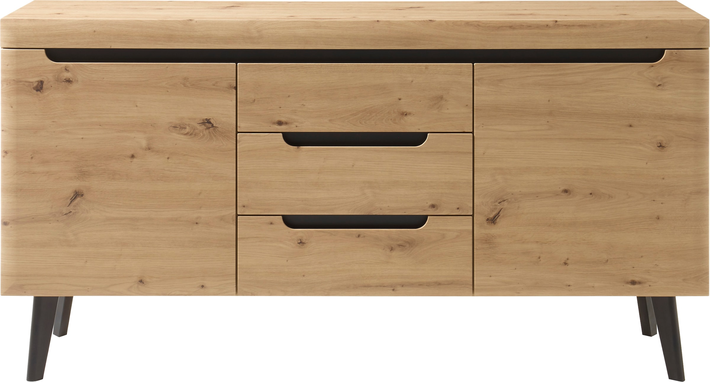 INOSIGN Sideboard »Sideboard Torge, Anrichte im skandinavischen Design, Kommode«, (1 St.), abgeschrägte Füße; in zwei Farben und Größen erhältlich