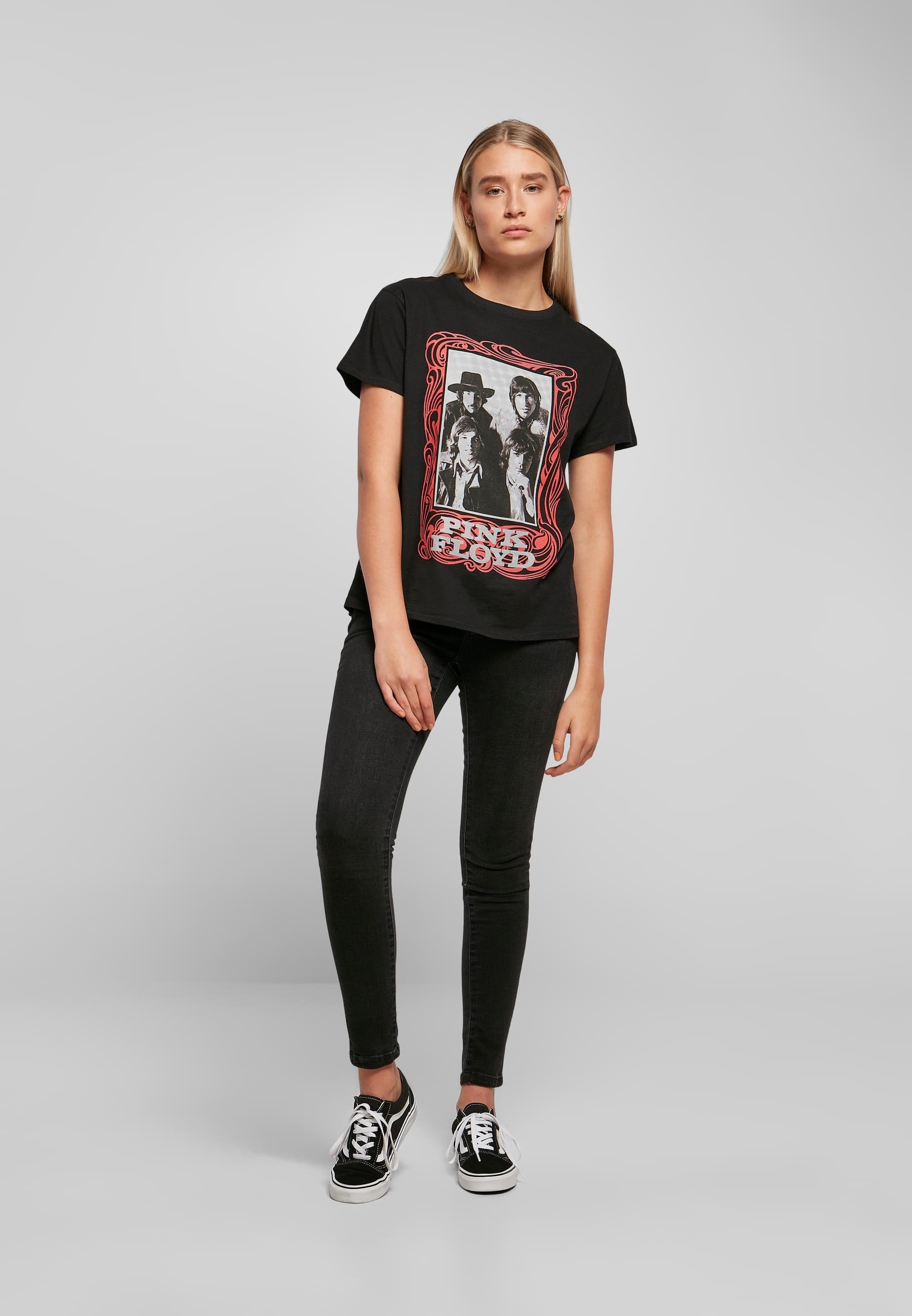 Merchcode Kurzarmshirt »Merchcode Damen Ladies Pink Floyd Logo Tee«, (1 tlg.)