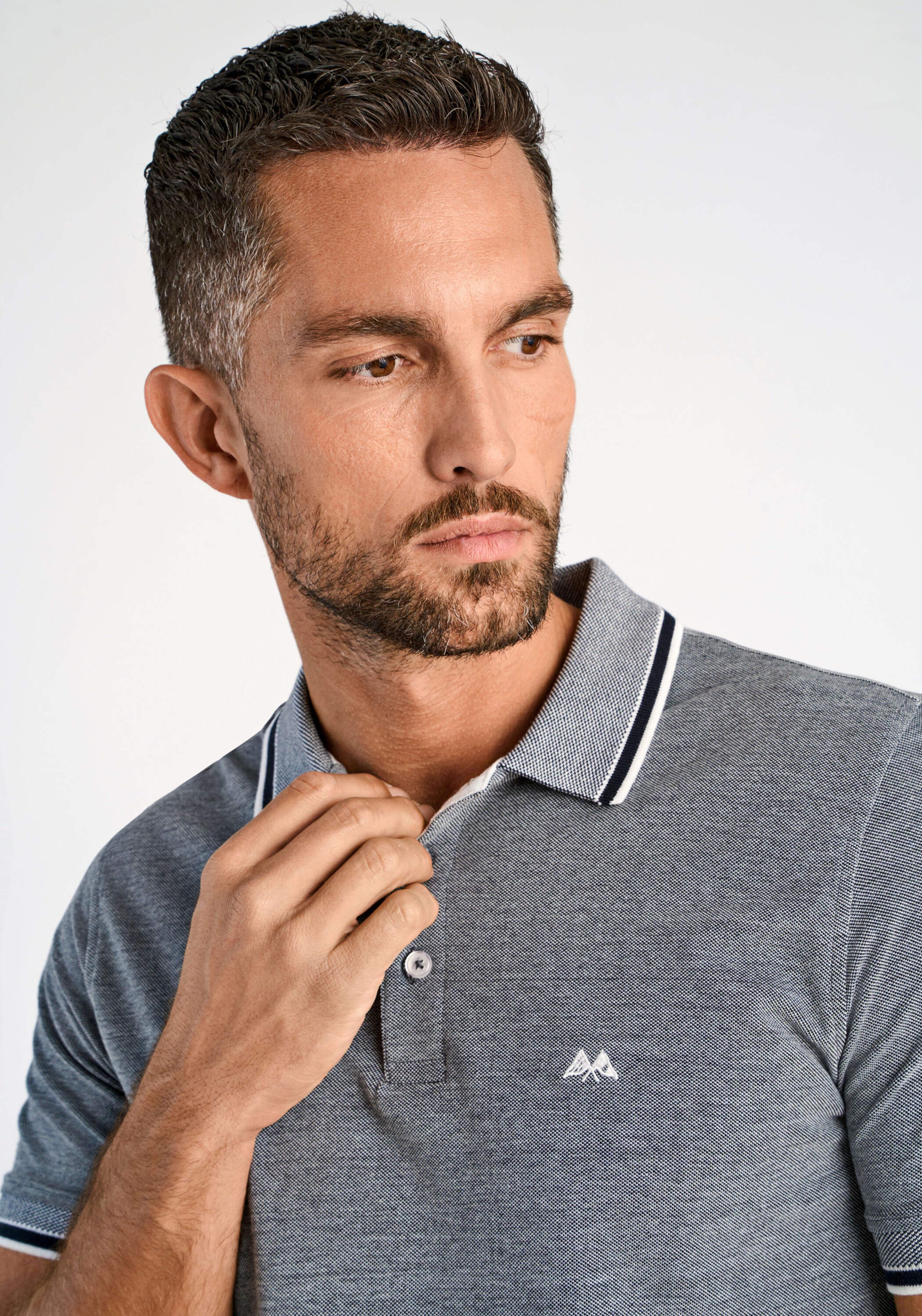 Lindbergh Poloshirt Relaxed Fit Navy-Green Size L 3
