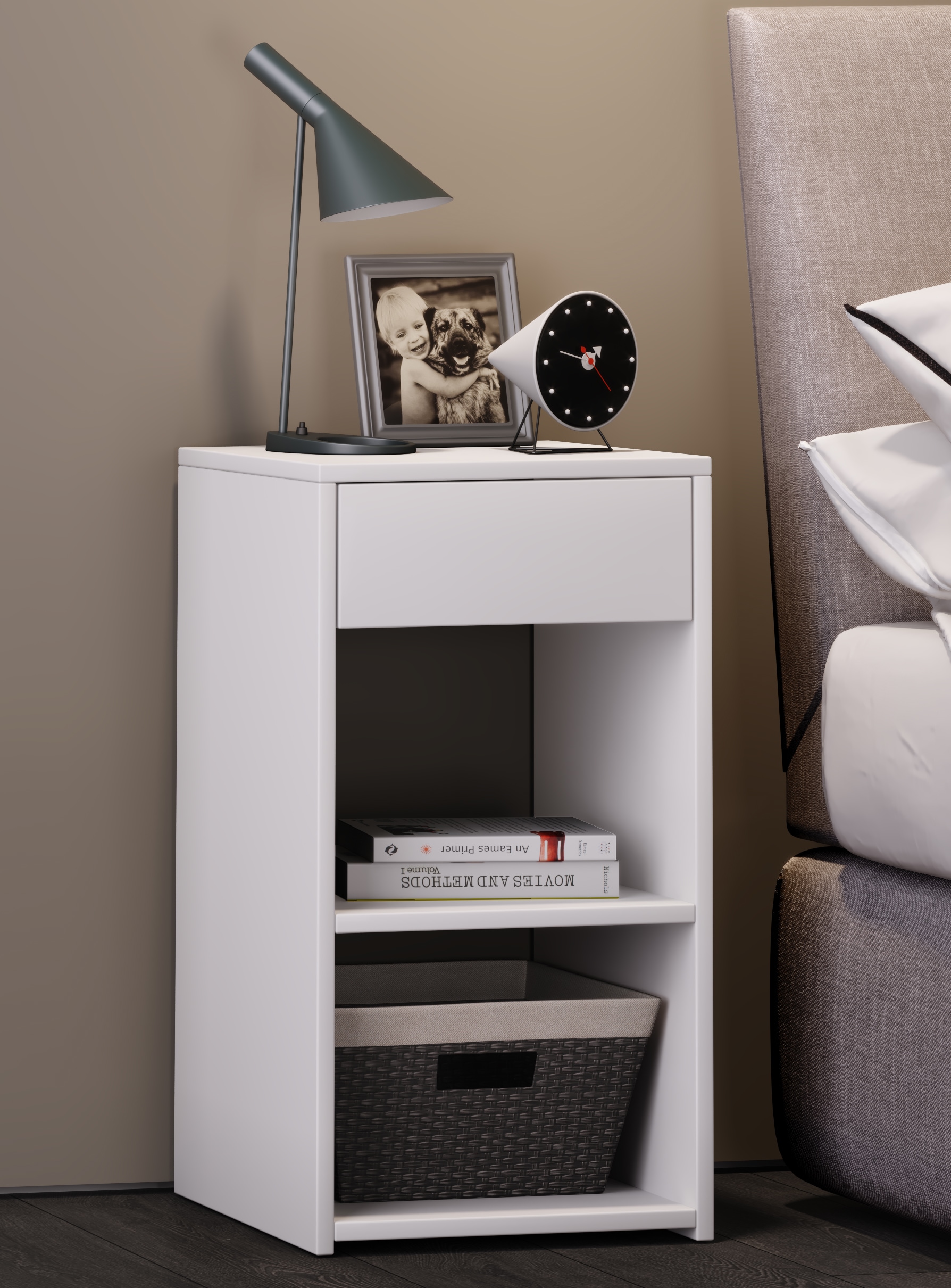 VCM Nachttisch »Holz Nachttisch Nachtschrank Sledo Schublade Maxi«