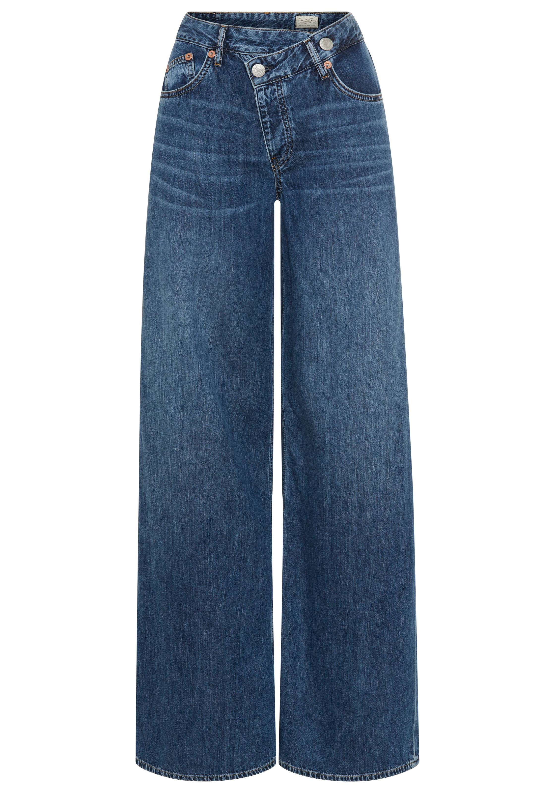 Herrlicher 5-Pocket-Jeans »Mäze Flared Denim Light« mit asymmetrischem Bund