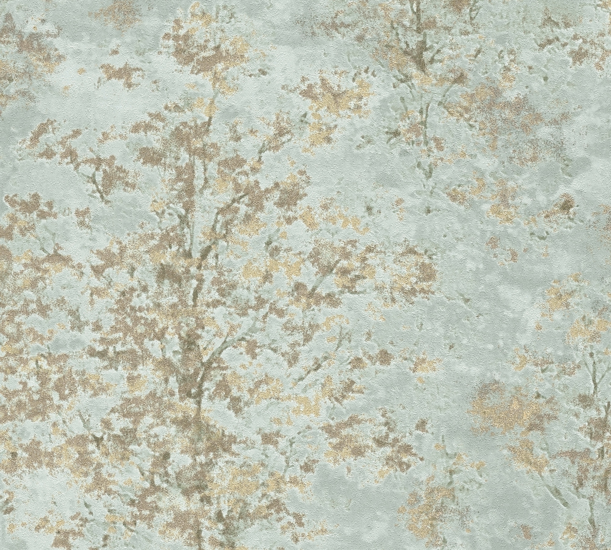 living walls Vliestapete »Vibes & Styles Astrid – Whispering Woods Vliestapete« glänzend leicht strukturiert Zarte Baumstruktur im Aquarellstil mit feinem Glitzer- und Glanzeffekt