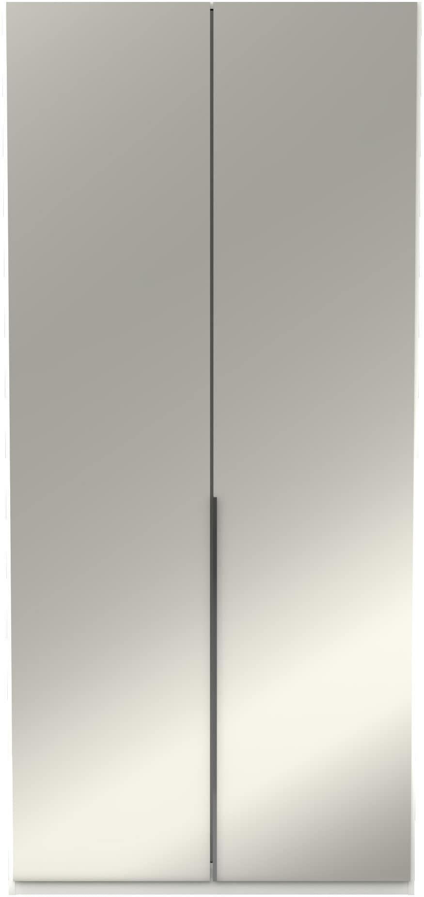 Musterring Drehtürenschrank »San Diego, Kleiderschrank, Schrank, Garderobe, mit Glastüren« weiß, Türen gedämpft, 2 Höhen, mehrere Breiten, MADE IN GERMANY, 1 Stk. tlg. 2-türig (gedämpft), 2 Böden, 1 Kleiderstange, Chromgriffe