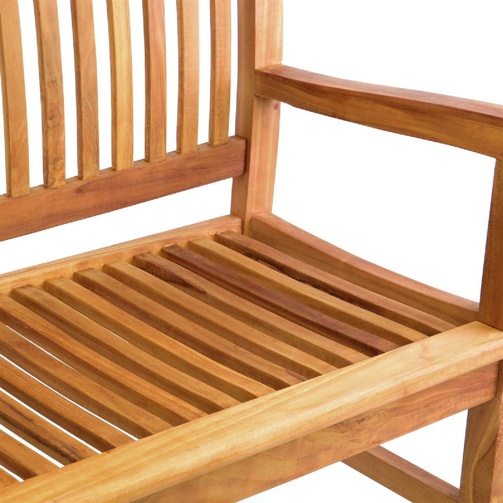 VCM Gartenstuhl »4er Sitzbank Gartenbank Landhausstil Teak Holz« () 1 Stk.