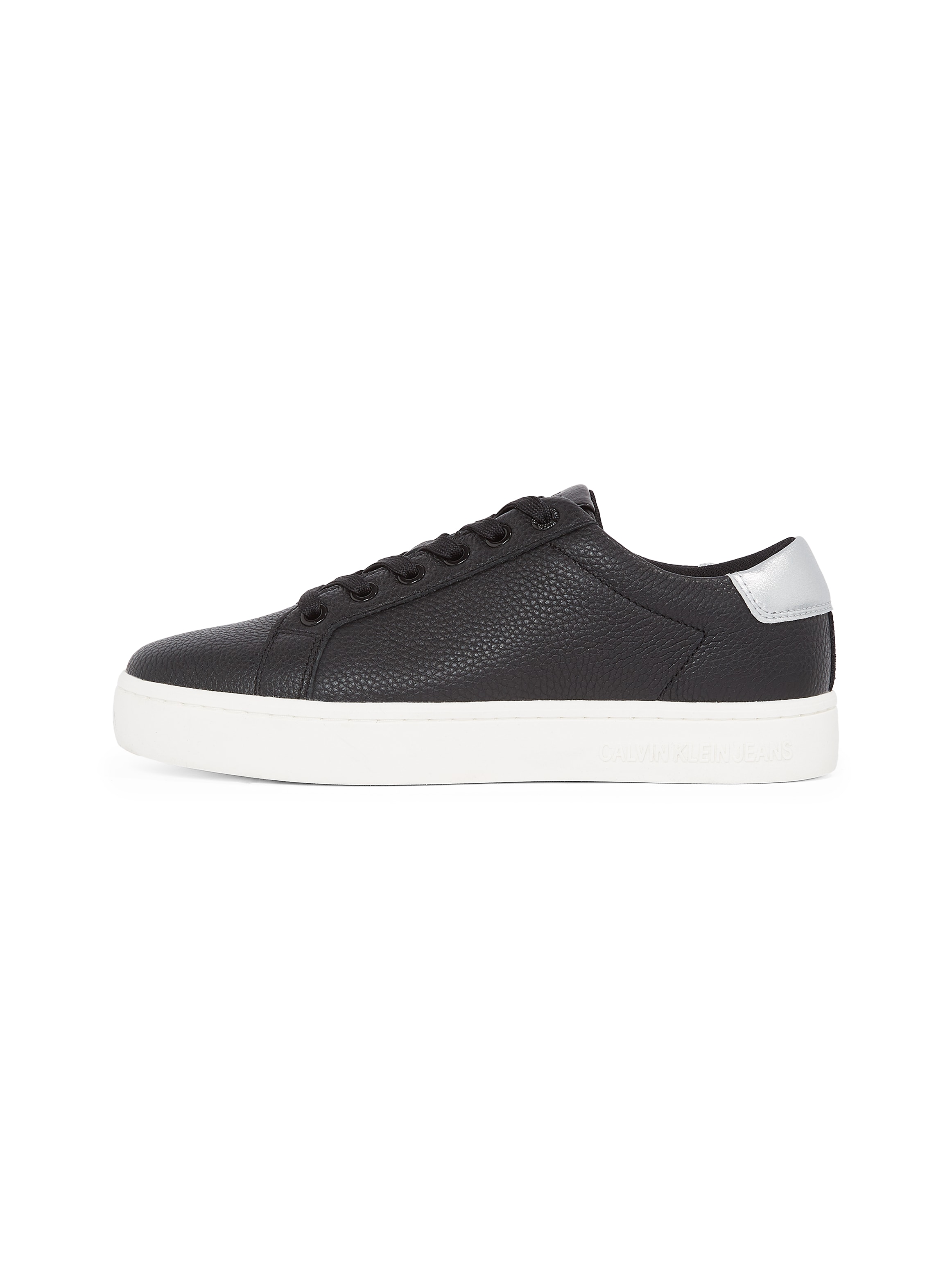 Calvin Klein Jeans Plateausneaker »CLASSIC CUPSOLE LOW OHB«, Schnürschuh, Halbschuh, Freizeitschuh mit Kontrast an der Ferse
