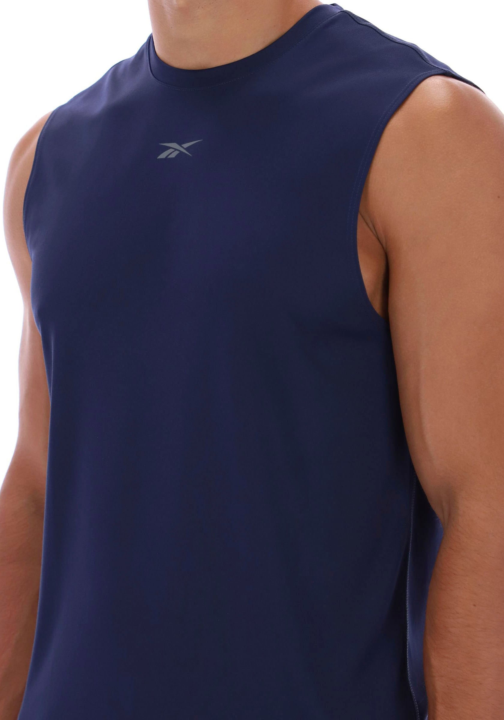 Reebok T-Shirt »ID TRAIN SLVLS TECH TEE« Kurzarm-Design, aus Polyester, mit Rundhalsausschnitt