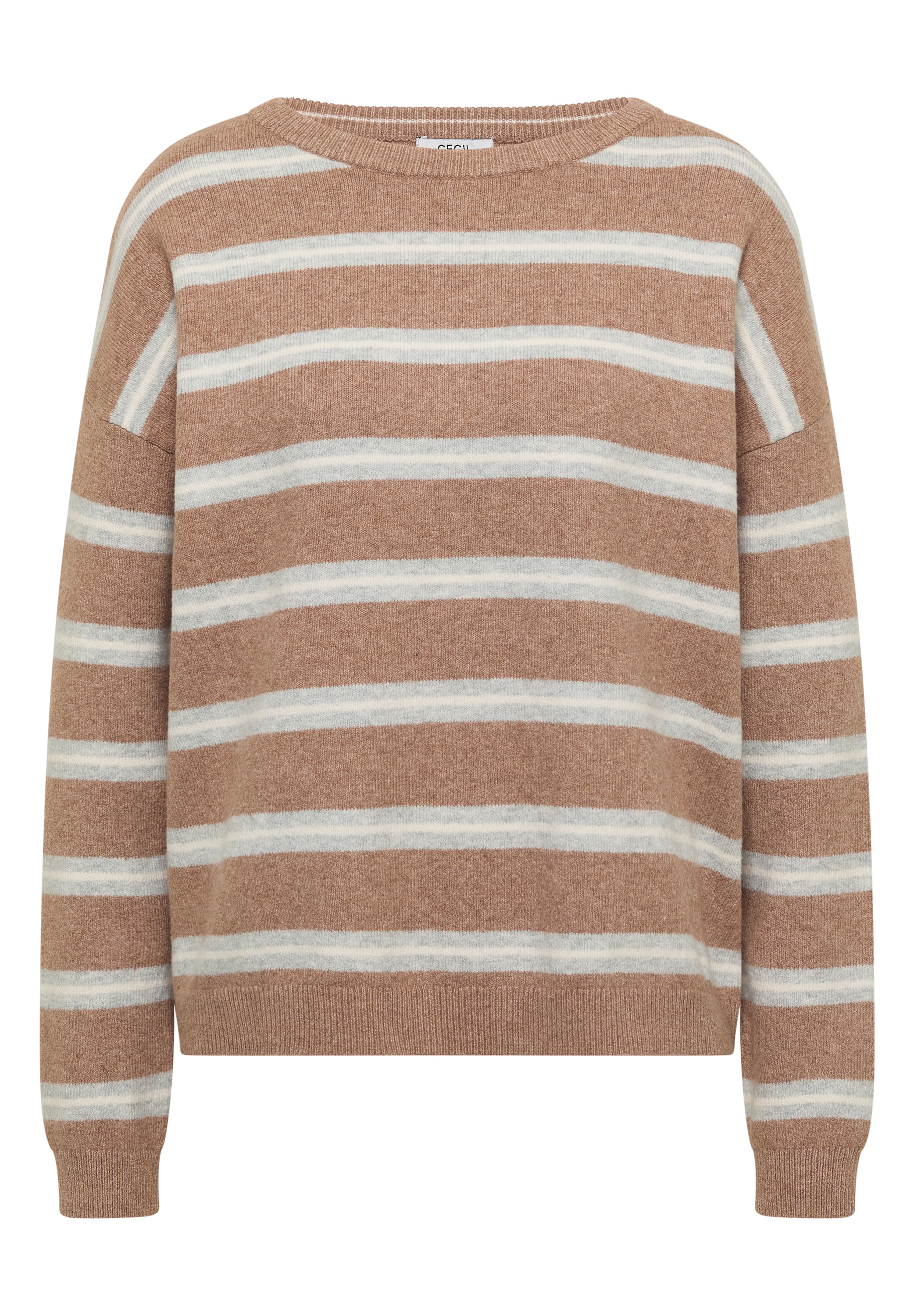 Cecil Streifenpullover aus softem Materialmix