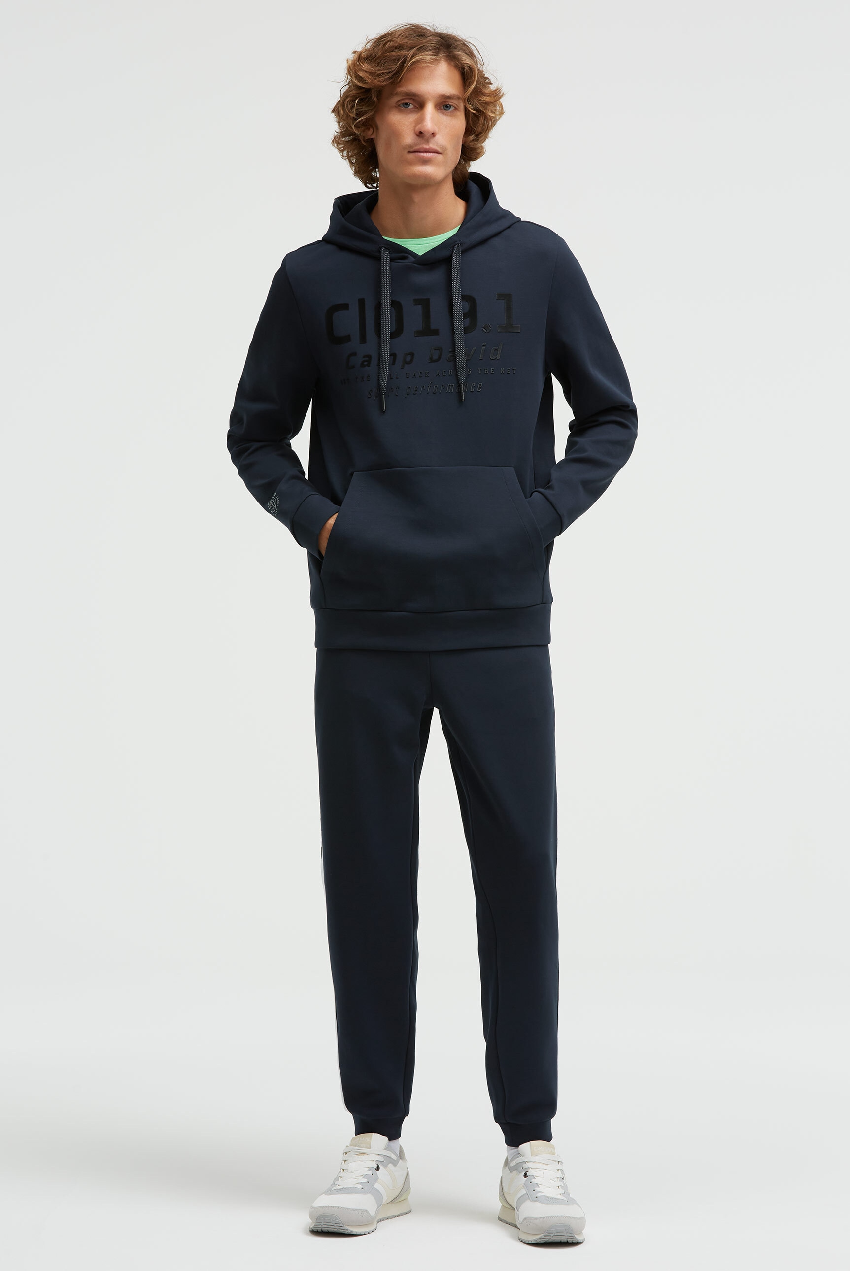 CAMP DAVID Kapuzensweatshirt , mit reflektierenden Details
