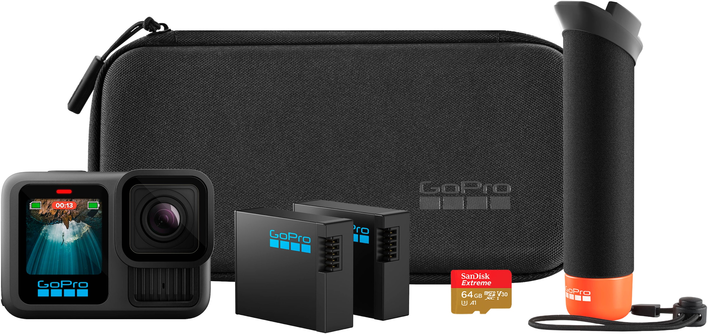 GoPro Action Cam »HERO13 Black + Zubehör-Bundle«, 5,3K, WLAN (Wi-Fi)-Bluetooth