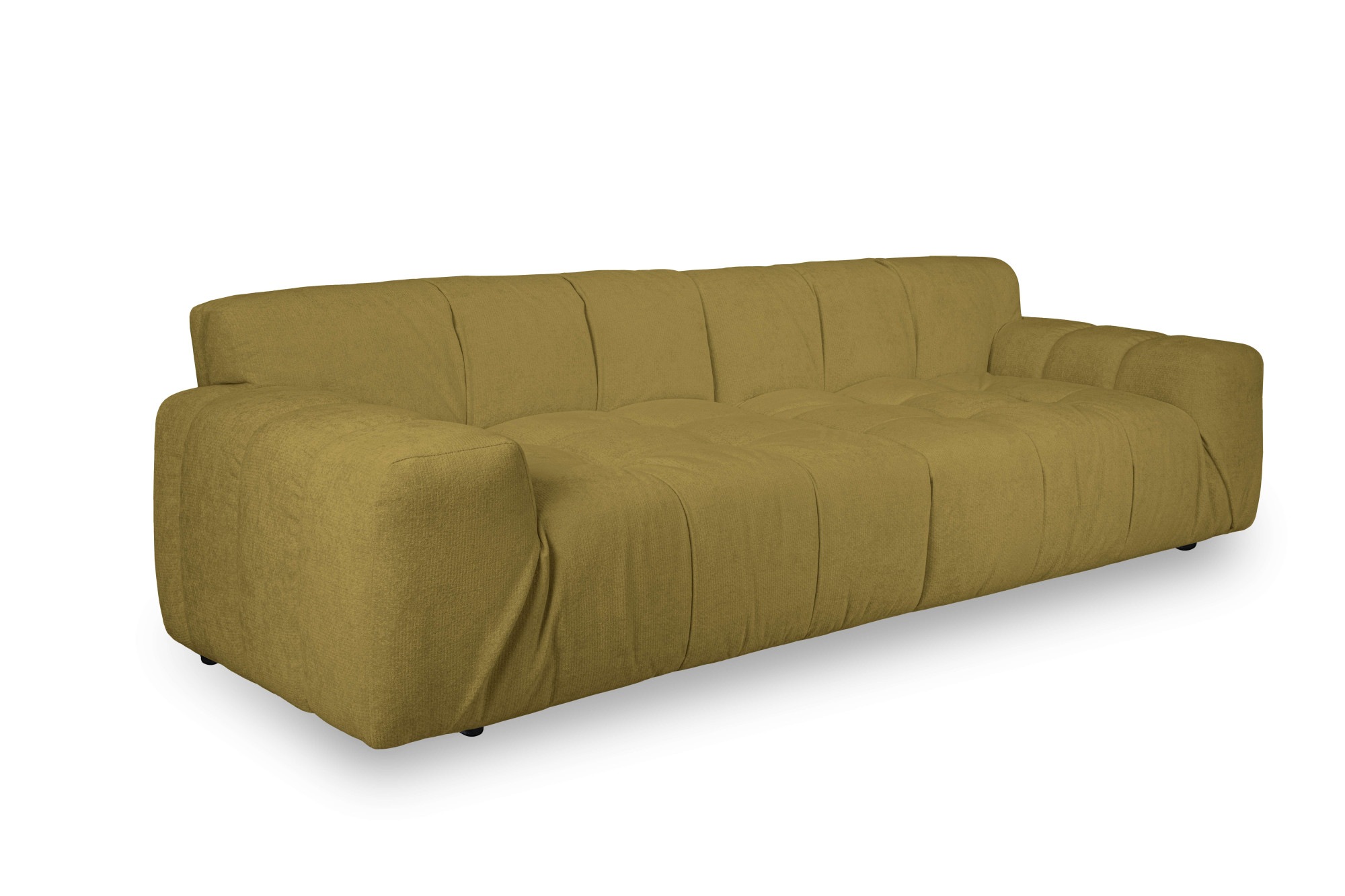 INOSIGN 3-Sitzer »Calmara, Breite 286 cm, weicher Lounge-Sitzkomfort«, bodentief, Samt oder Chenille, mit Knopfsteppung