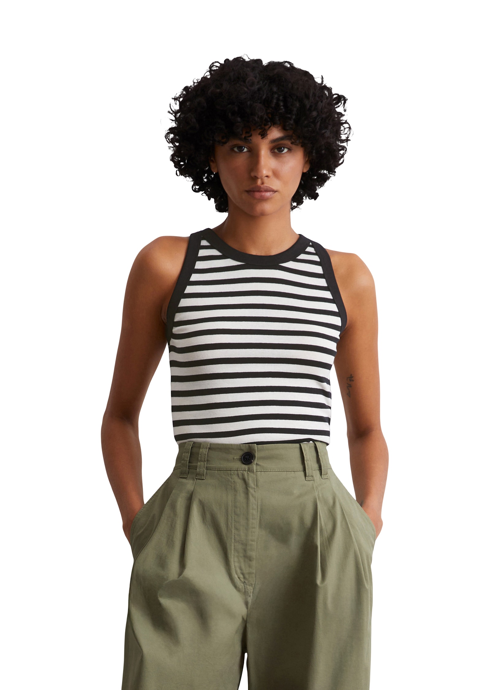 Marc OPolo Tanktop, geringelt, aus Rib-Jersey, slim fit günstig online kaufen