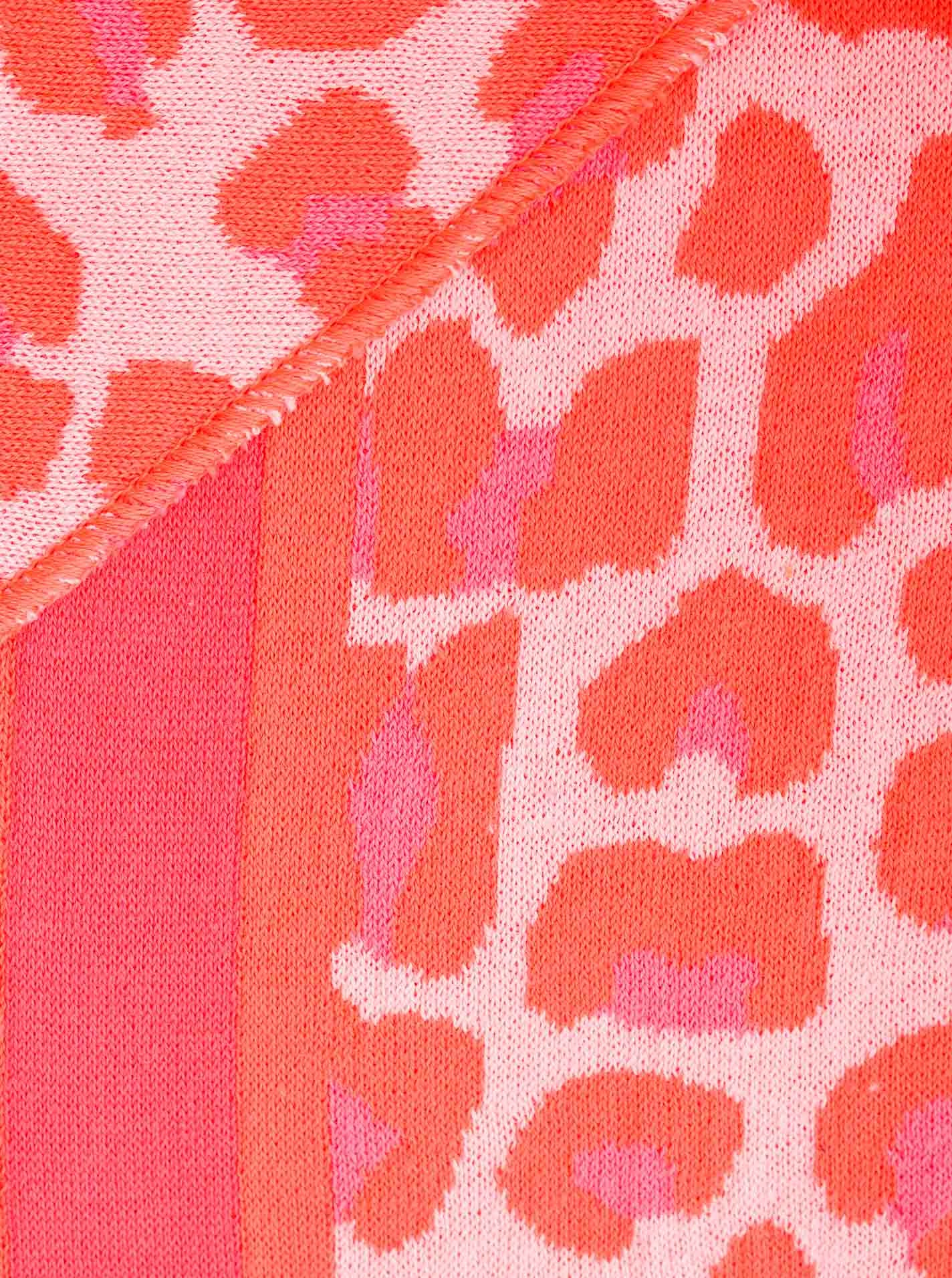 Thumbnail - Zwillingsherz Dreieckstuch ""Leo-Rand"" Leopardmuster, Strick, wärmend