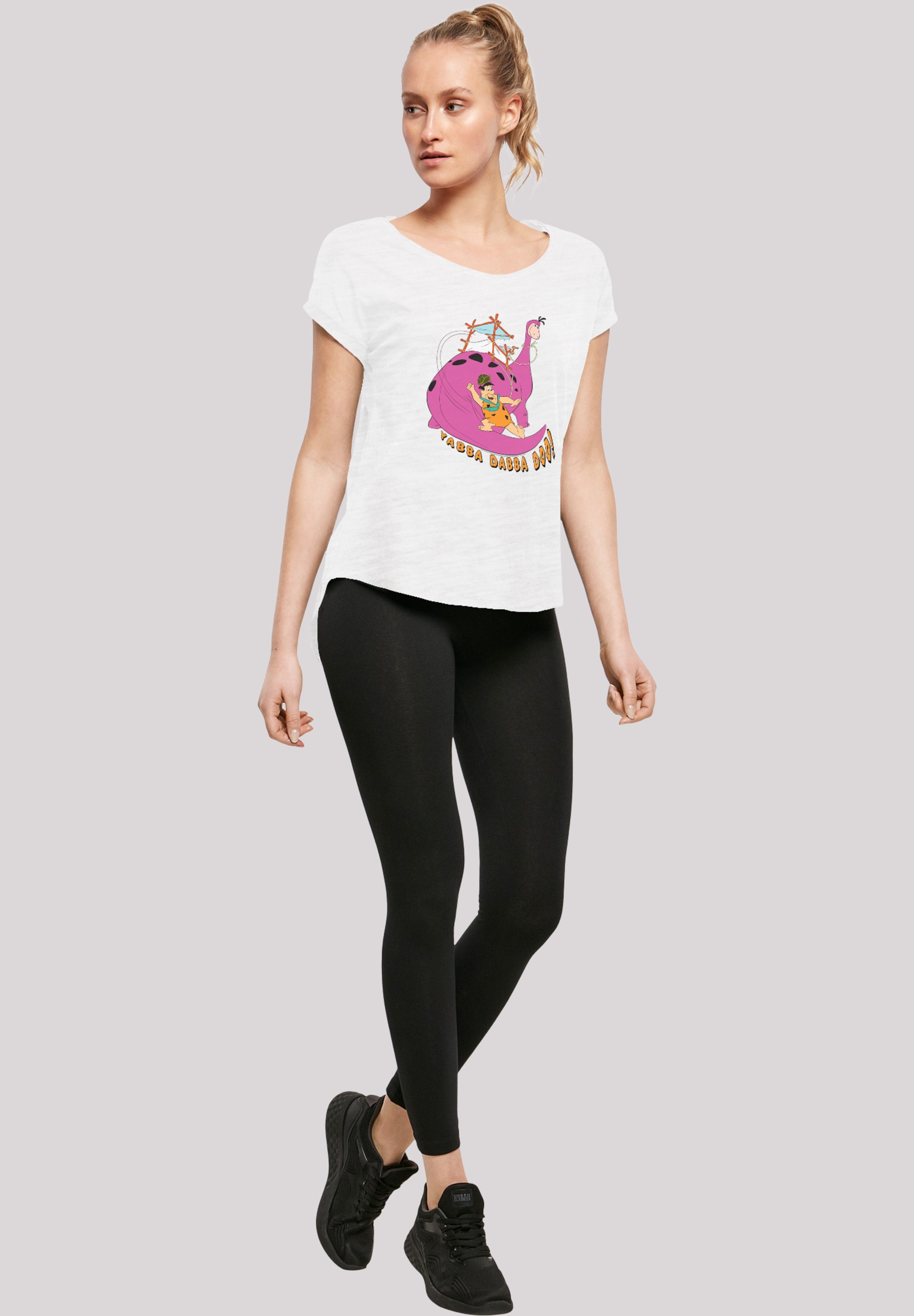 F4NT4STIC T-Shirt »Die Familie Feuerstein Yabba Dabba Doo«, Damen,Premium Merch,Lang,Longshirt,Bedruckt