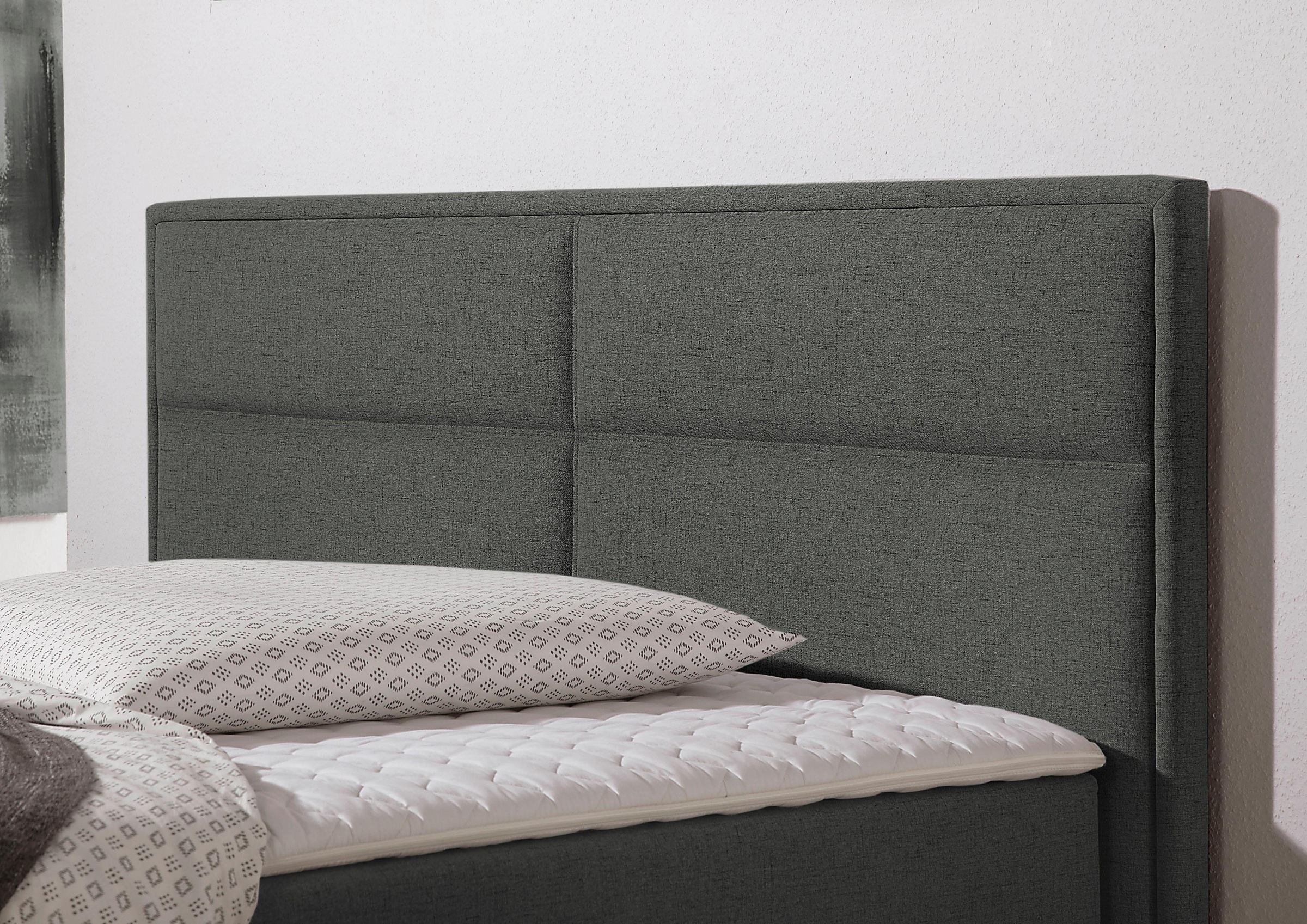Home affaire Boxspringbett »Caria«, in 5 Breiten, 3 Matratzen-Ausführungen, 2 Härtegraden, Topper