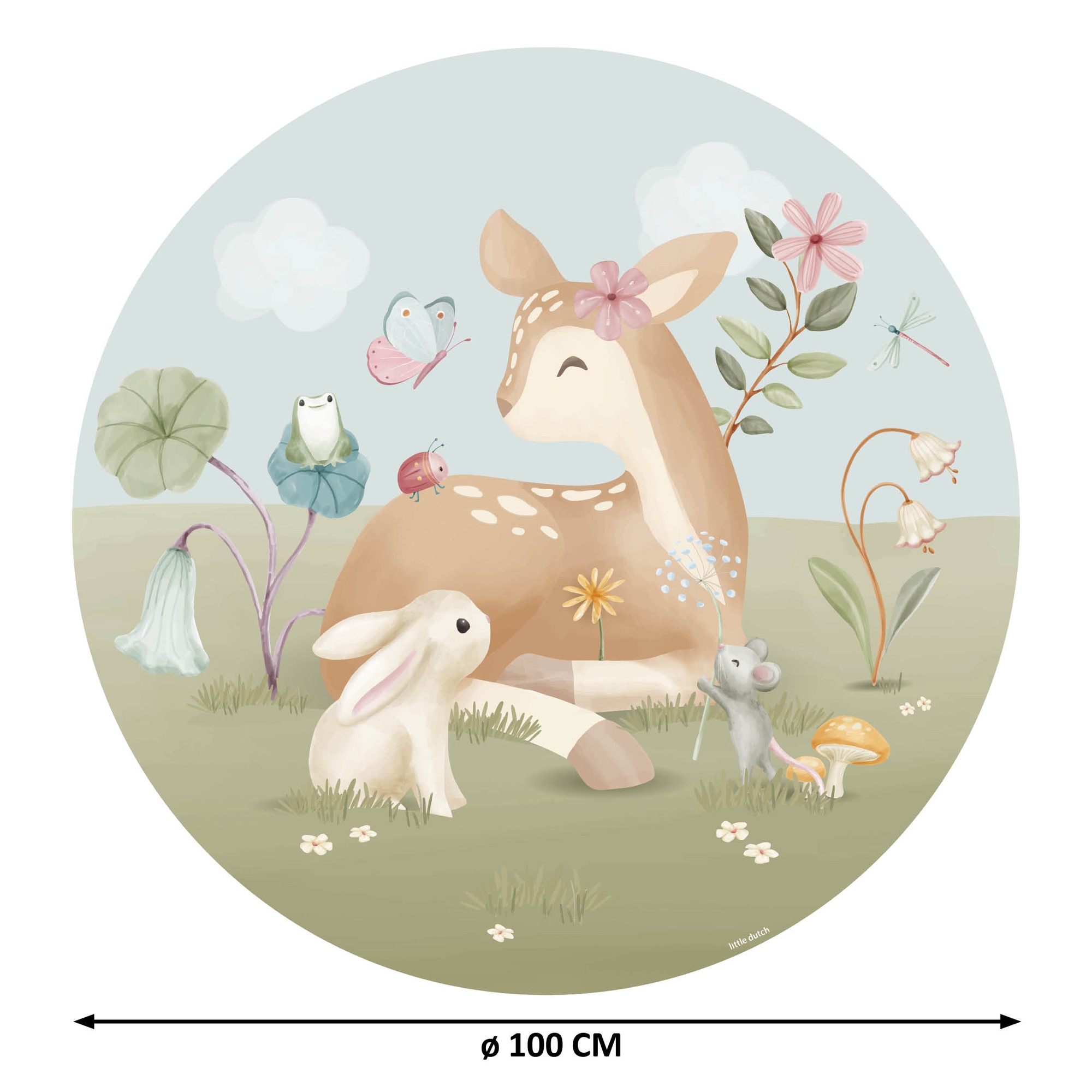 LITTLE DUTCH Wandtattoo »Wandsticker XL Fairy Garden (100x100cm)«, (1 St.)