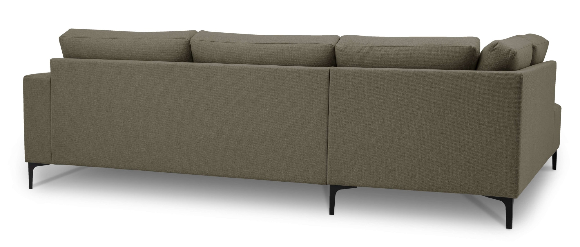 Home affaire Ecksofa »Tournon, L-Form, Breite 256 cm, Webstoff, Chenille«, Designsofa im nordischen Stil, Wellenunterfederung, Metallfüße