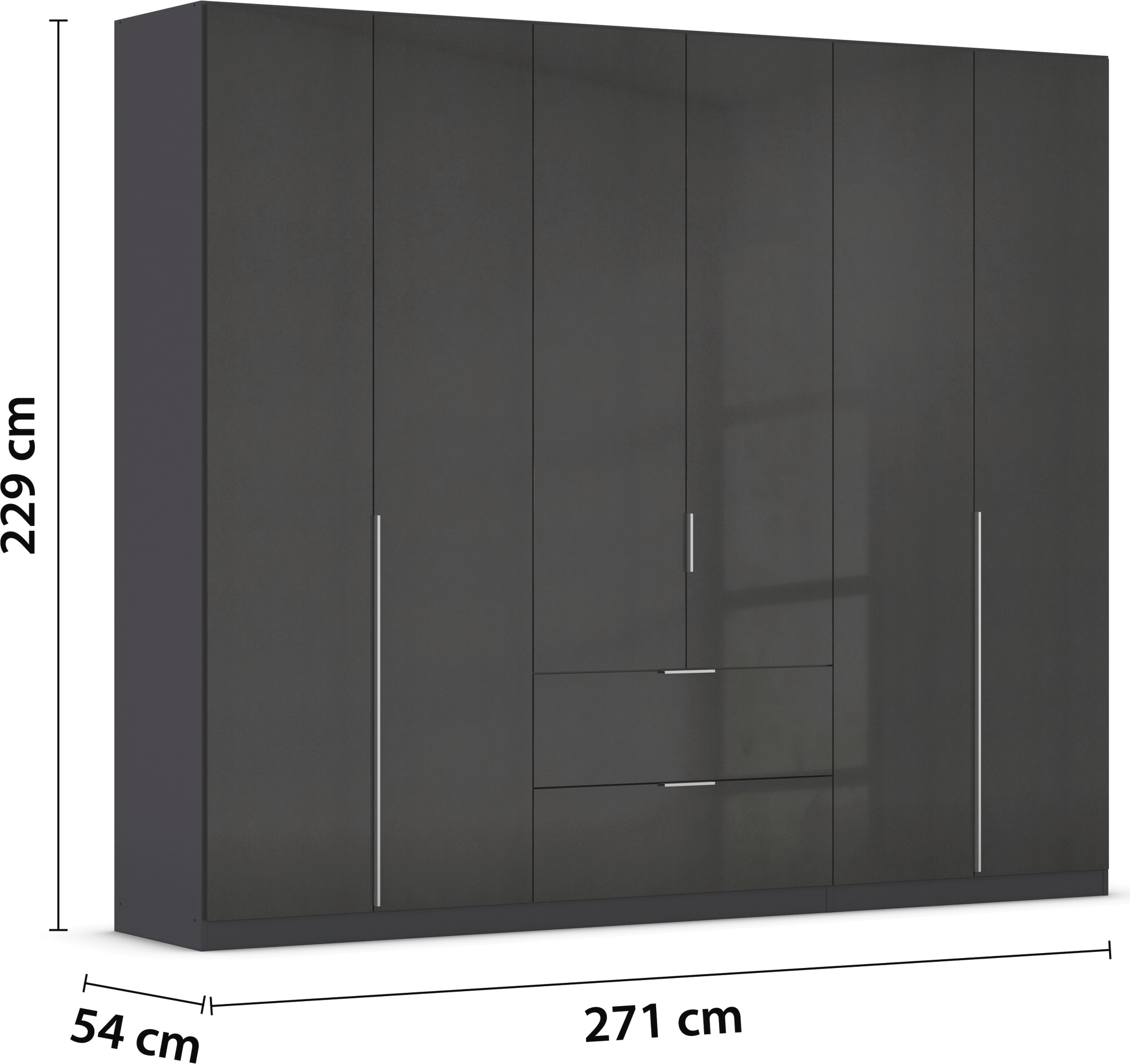 rauch Drehtürenschrank »Kleiderschrank Schrank Garderobe AGORDO mit Dekor- oder Hochglanzfront«, mit Außenschubkästen, in 6 Breiten und 2 Höhen MADE IN GERMANY