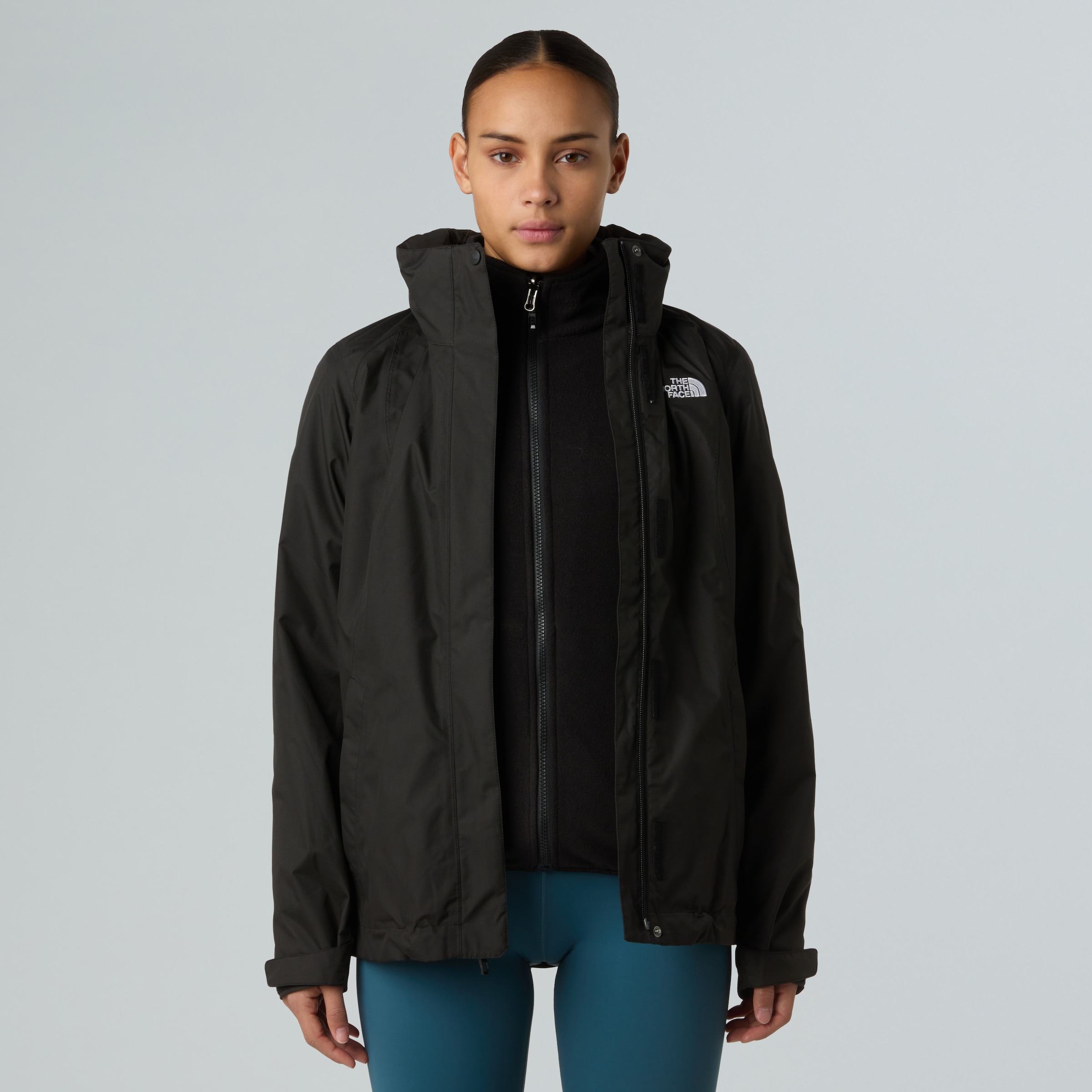 The North Face 3-in-1-Funktionsjacke »W EVOLVE II TRICLIMATE JACKET - EU«, (1 St.), 3-in-1, wasserdicht, atmungsaktiv – Übergangsjacke