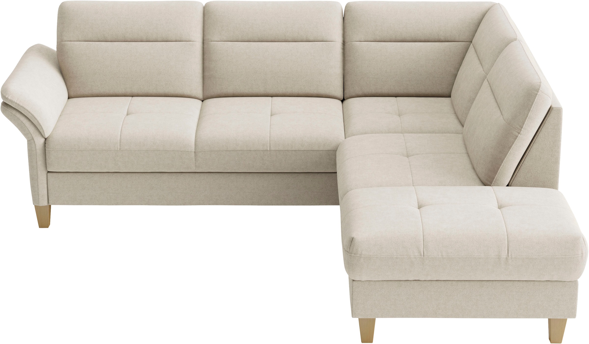 sit&more Ecksofa »Pamela, B: 218 cm, L-Form, wahlweise mit Bettfunktion und Bettkasten« mit Federkern