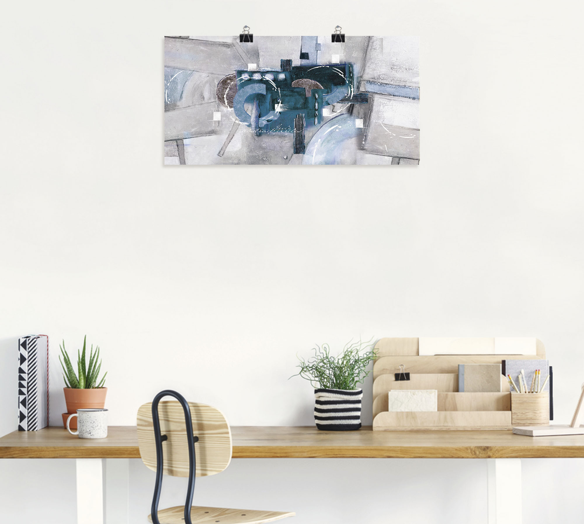 Thumbnail - Artland Wandbild "Abstrakte blaue Kreise" Gegenstandslos 1 Stk. tlg. als Alubild, Outdoorbild, Leinwandbild, Poster, Wan...