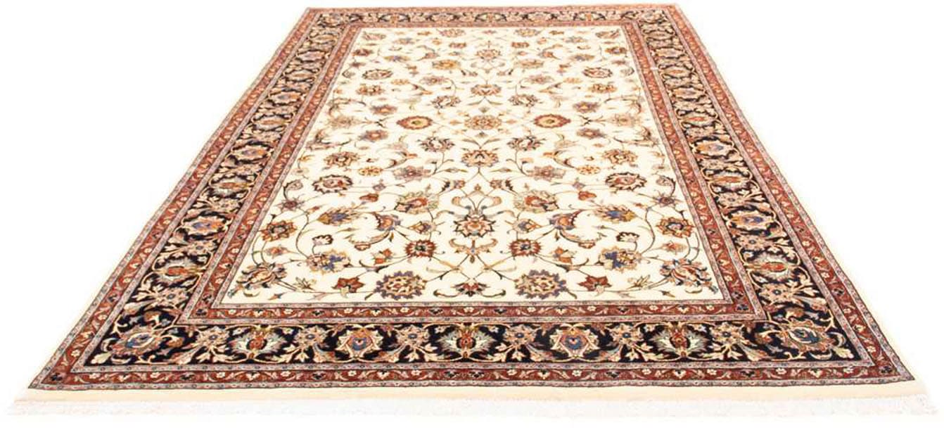 Wollteppich »Kaschmar Blumenmuster Beige 285 x 200 cm«, rechteckig, 10 mm Höhe, Unikat...