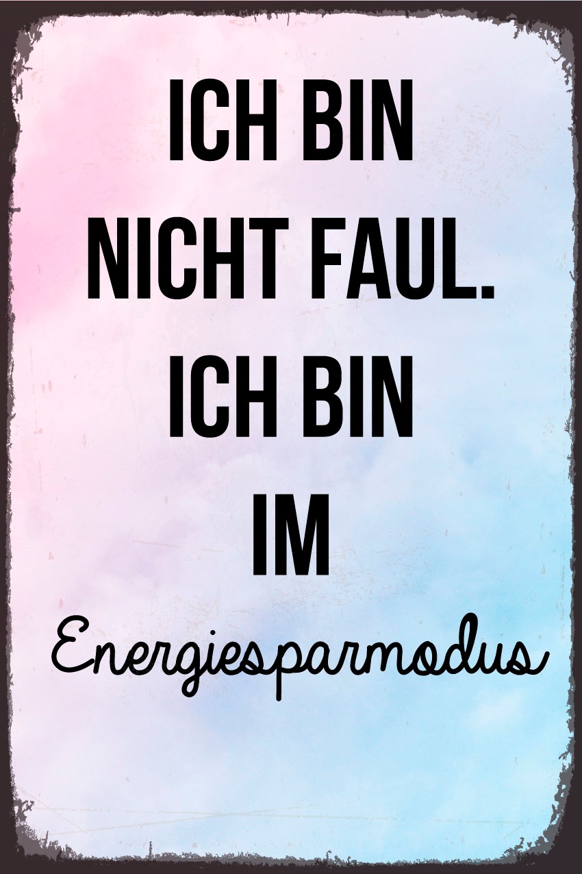 queence Metallbild "Energiesparmodus" Schriftzug  Schriftzüge 1 Stk. tlg. S günstig online kaufen