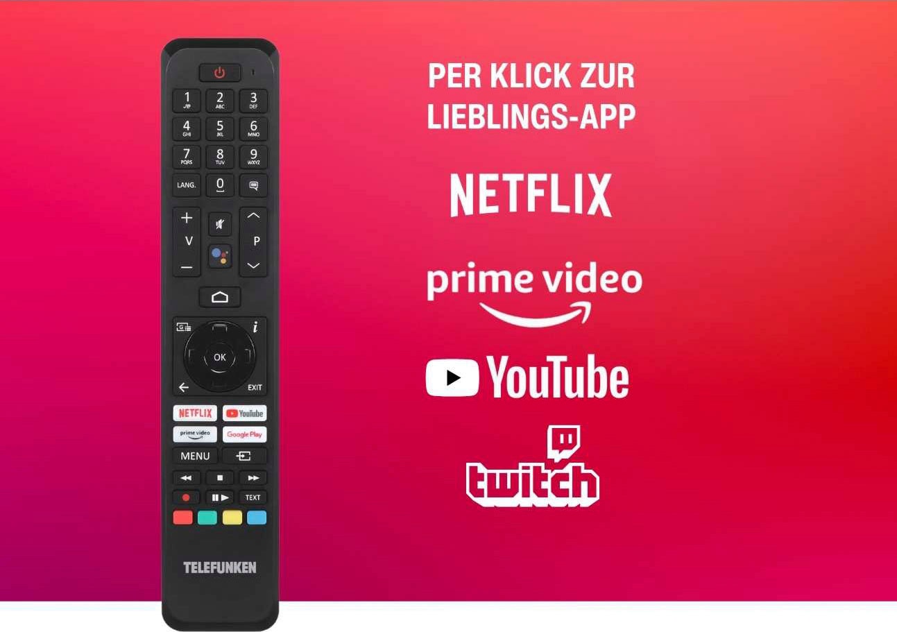 Telefunken LED-Fernseher, 139 cm/55 Zoll, 4K Ultra HD, Android TV-Smart-TV, Dolby Atmos,USB-Recording