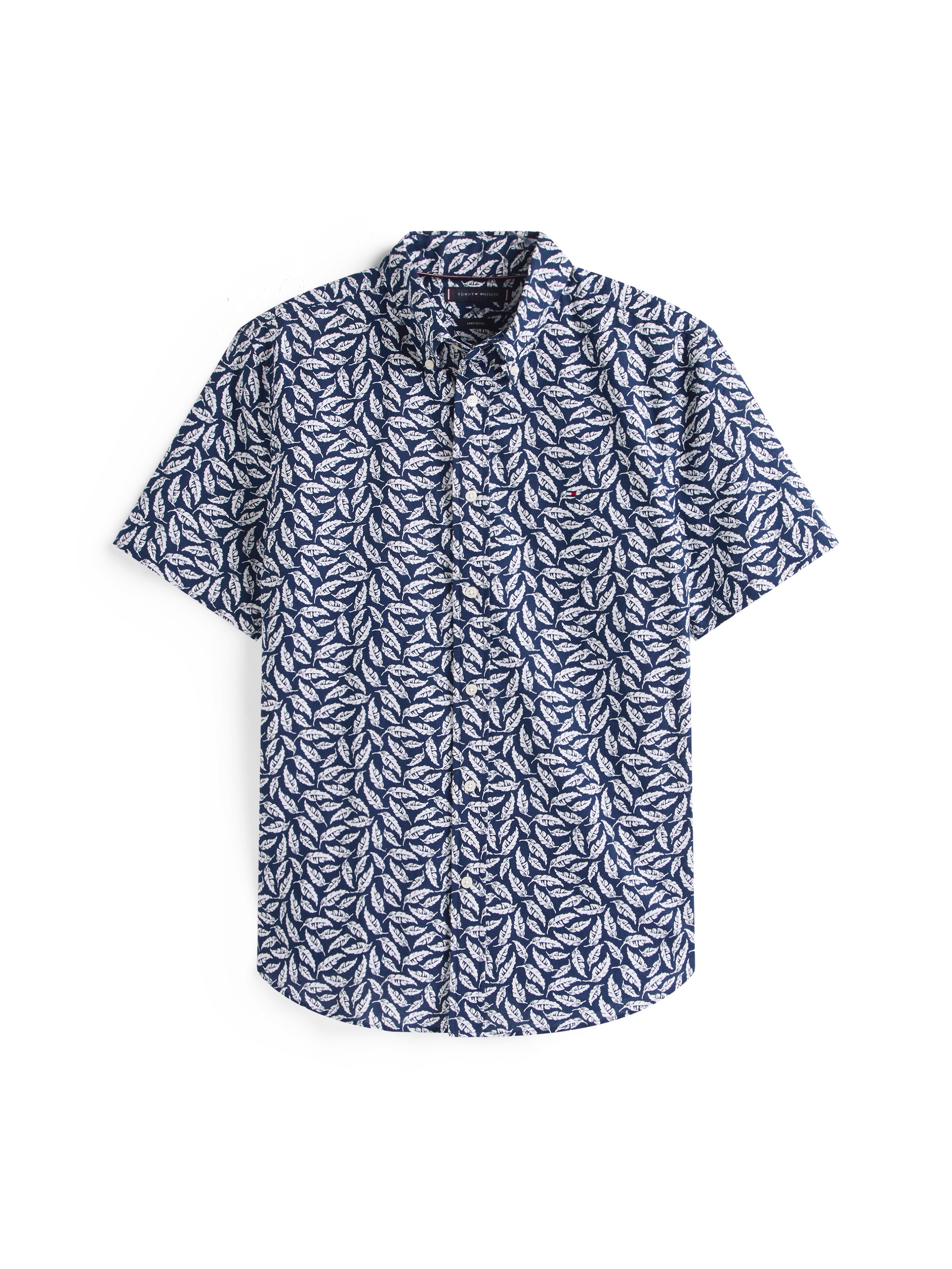 Thumbnail - Tommy Hilfiger Kurzarmhemd "LINEN BLEND PRINT S/S RF SHIRT", modischer Print, mit Leinenanteil