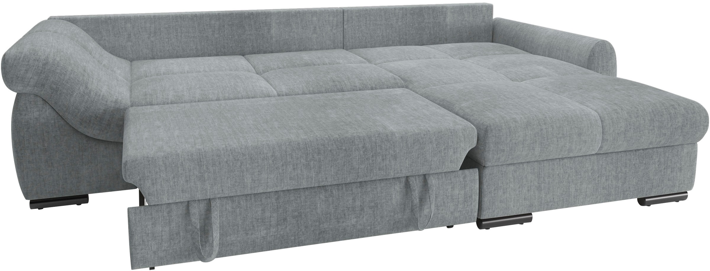 Mr. Couch Ecksofa »Livorno L-Form«, inkl. Hochschläfer-Bettauszug, XL-Bettkasten weiß beschichtet