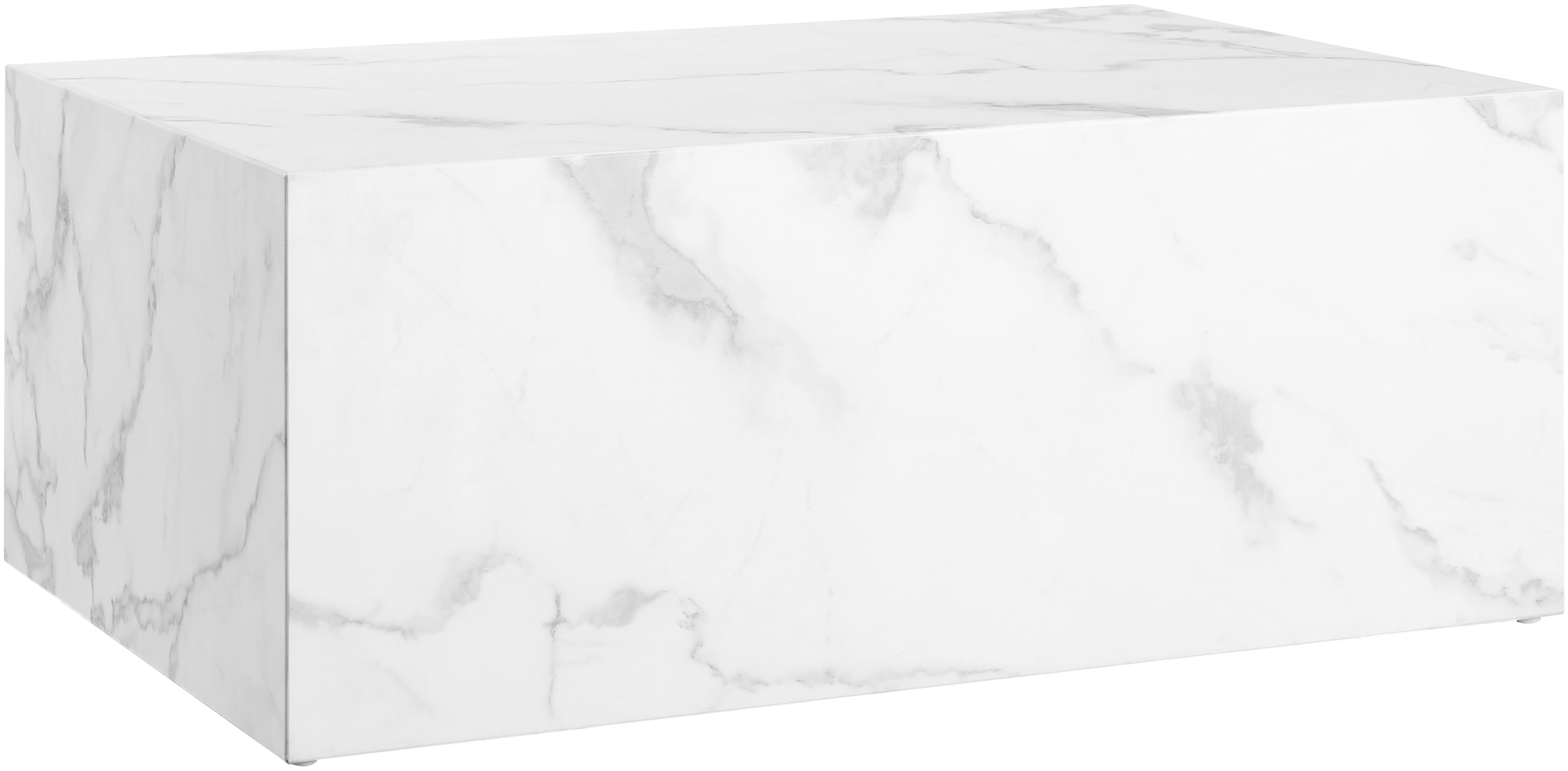 SalesFever Couchtisch »Almeria Beistelltisch B/T 90/60 cm«, rechteckig 90x60 cm, in Marmoroptik foliert