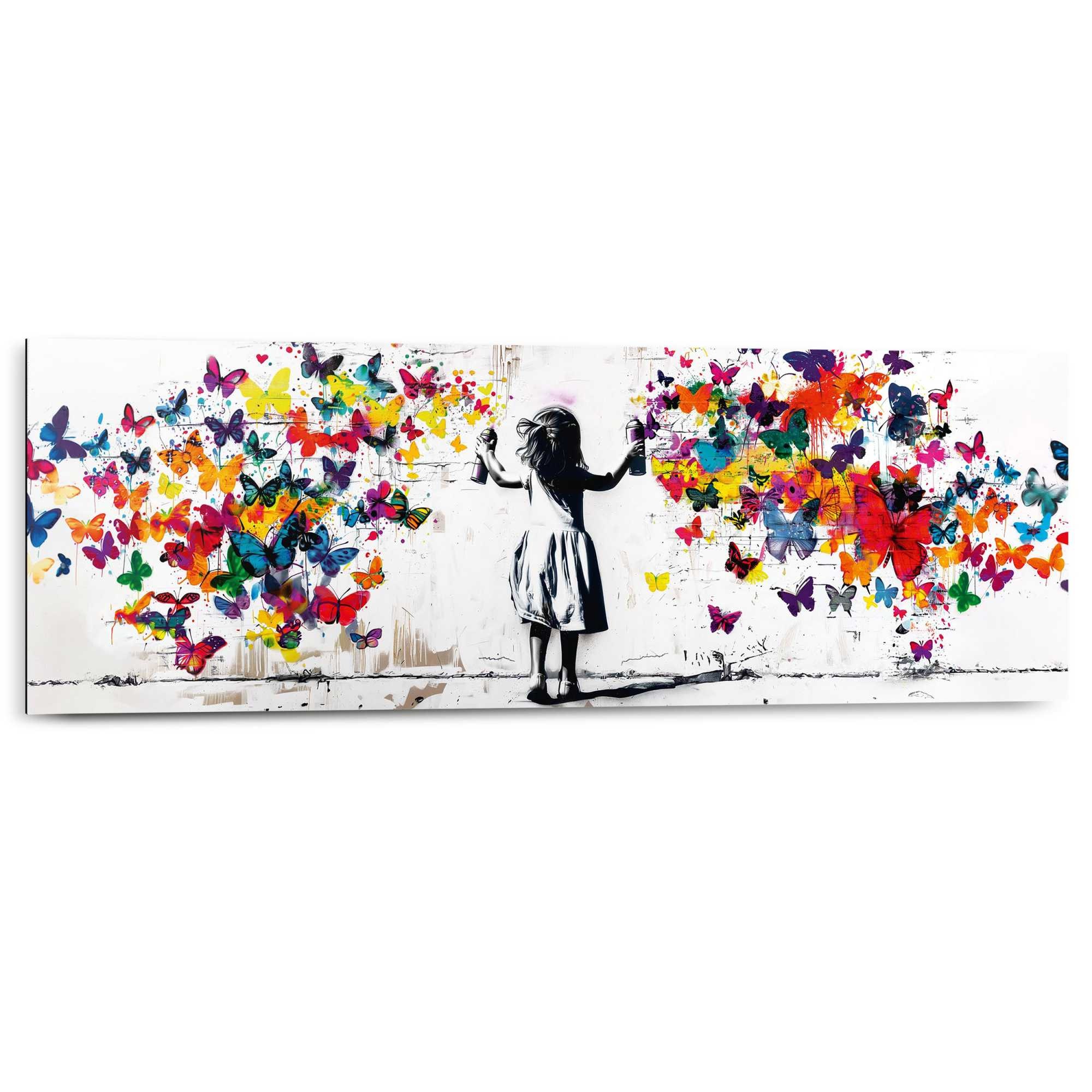 Reinders Deco-Panel "Graffiti-Schmetterlinge", Teenager Zimmer - Mehrfarbig günstig online kaufen