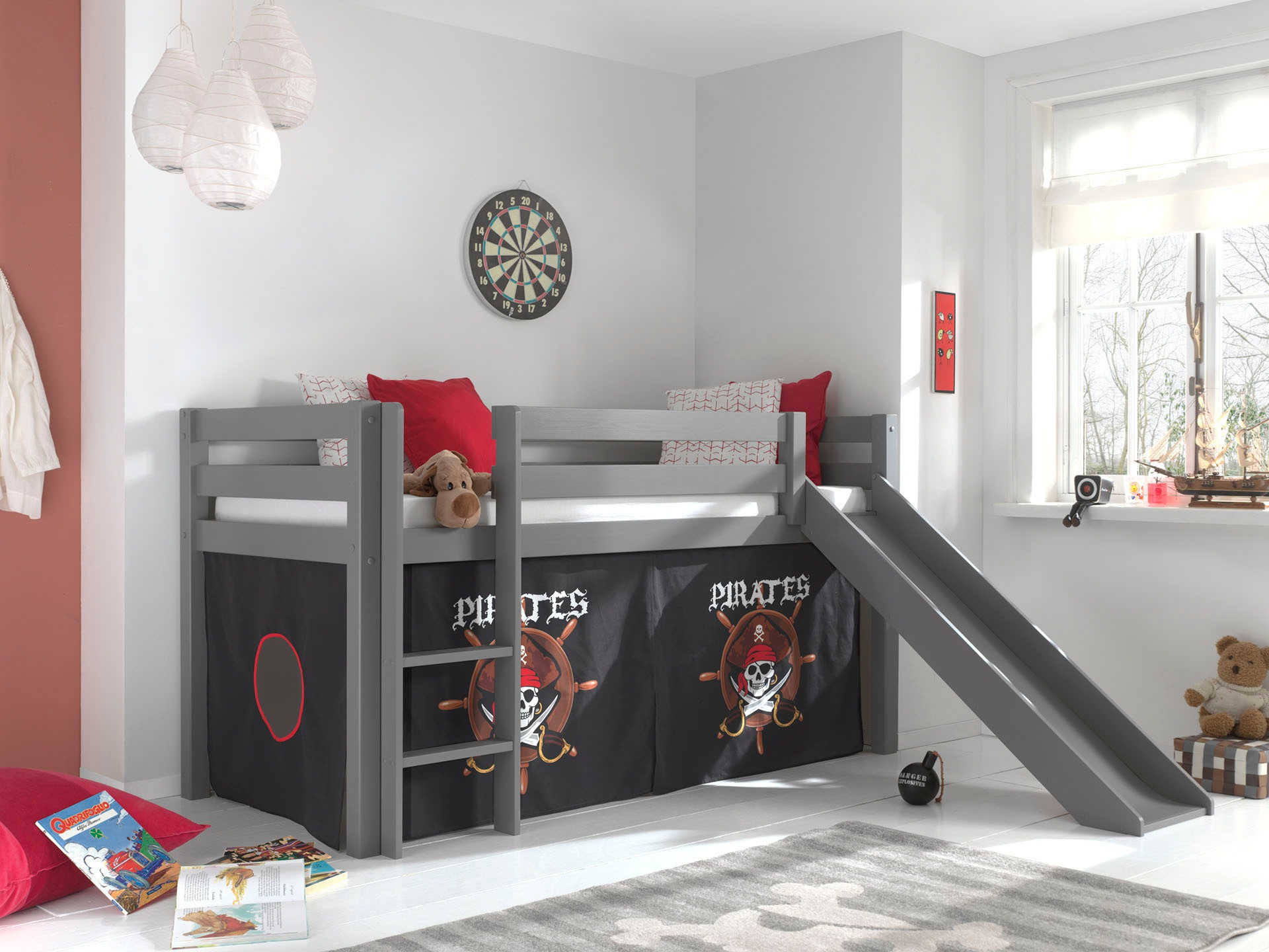 Vipack Hochbett "Pino, Kiefer massiv, Made in Europe, inkl. Rolllattenrost günstig online kaufen
