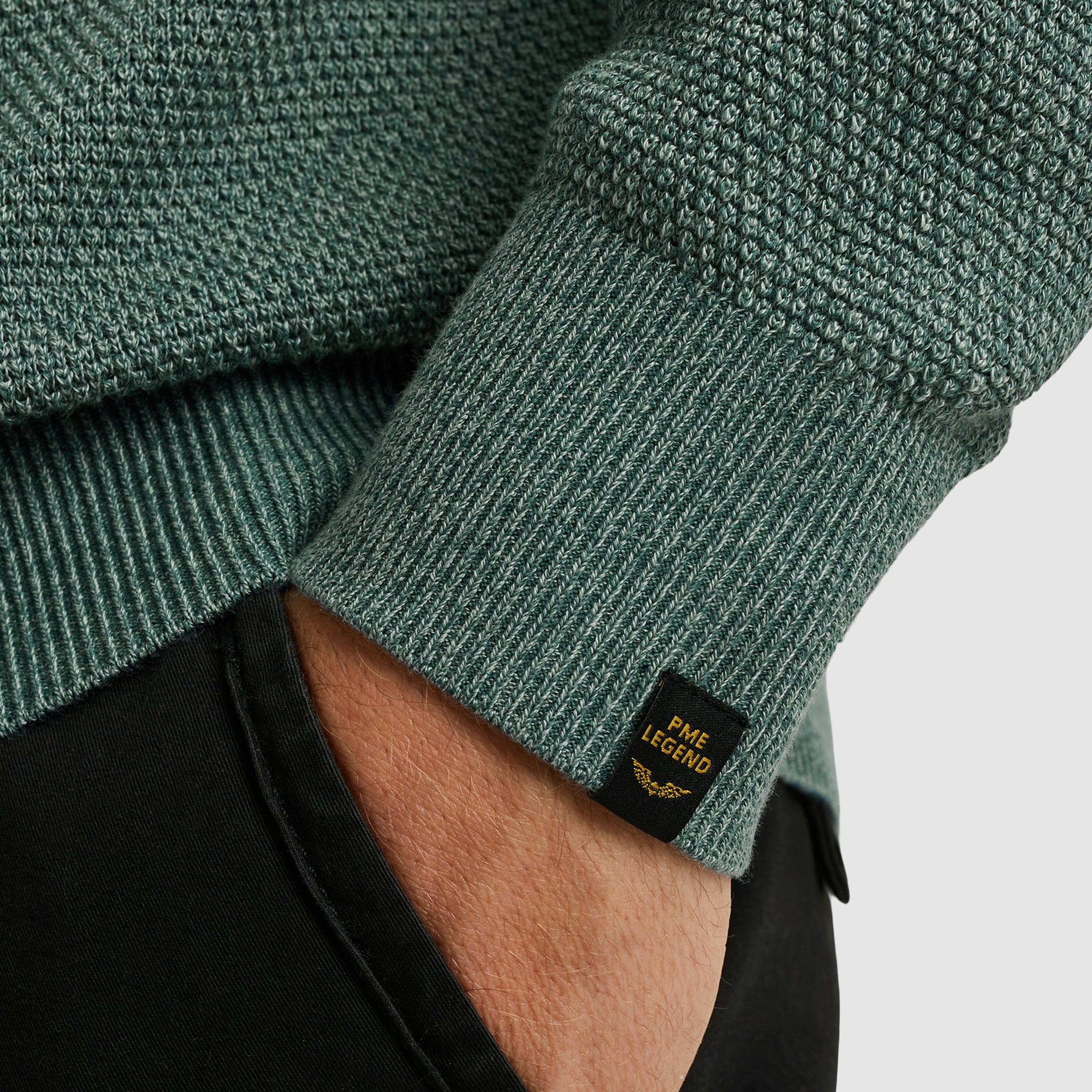 PME LEGEND Rundhalspullover, mit Logo Stickerei