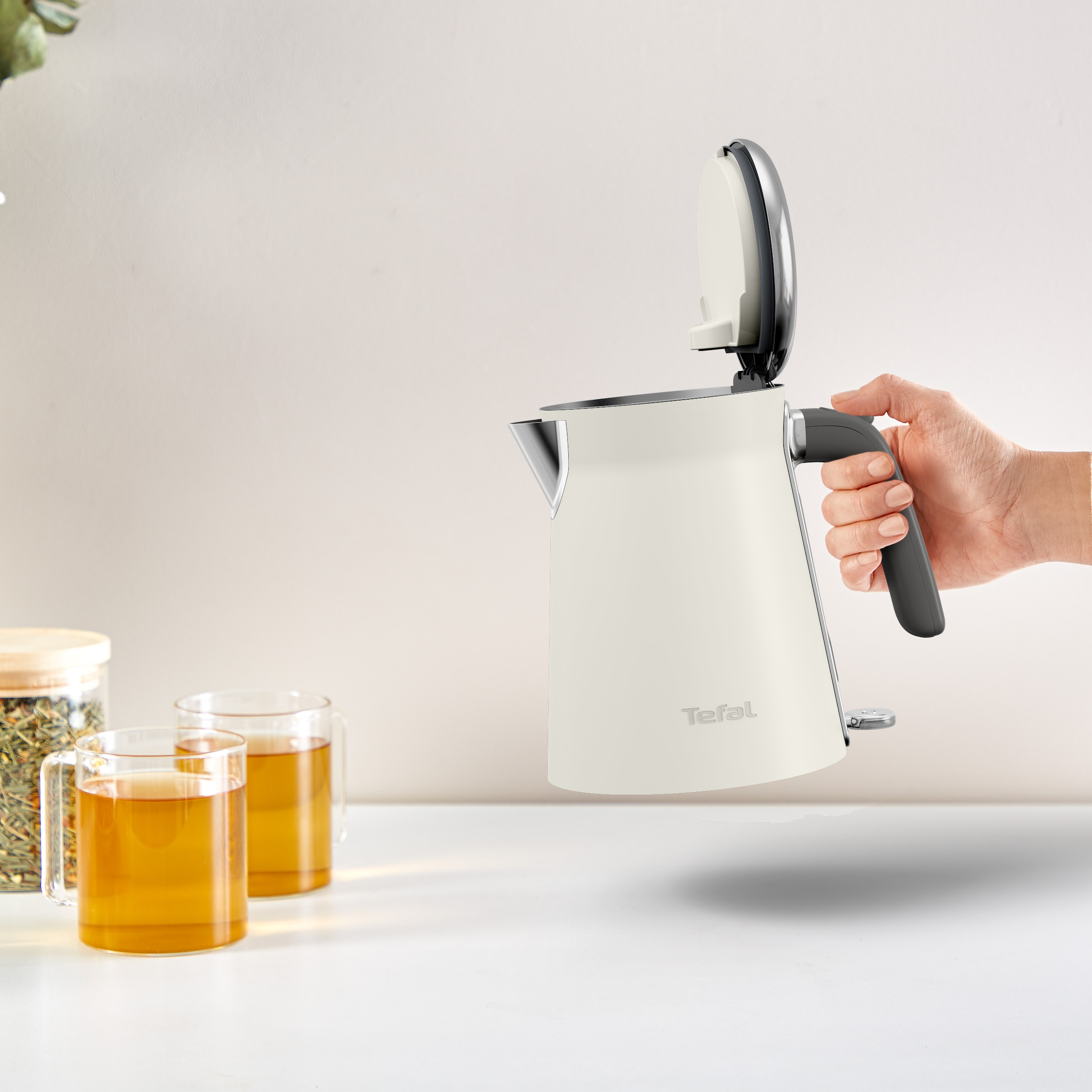 Tefal Wasserkocher »KI666A Collection«, 1,7 l, 2400 W, Deckelöffnung auf Knopfdruck, großes Fassungsvermögen von 1,7 l