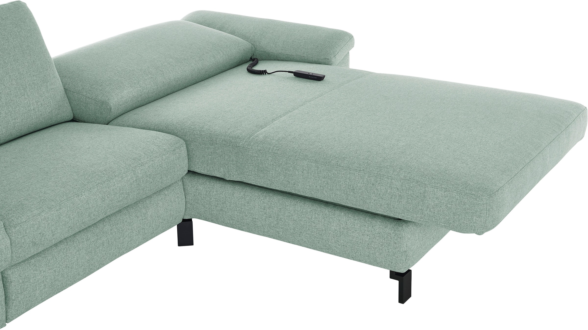 3C Candy Ecksofa »Mainau L-Form«, Relaxfunktion im 1,5-Sitzer, motorische Schlaffunktion in Longchair