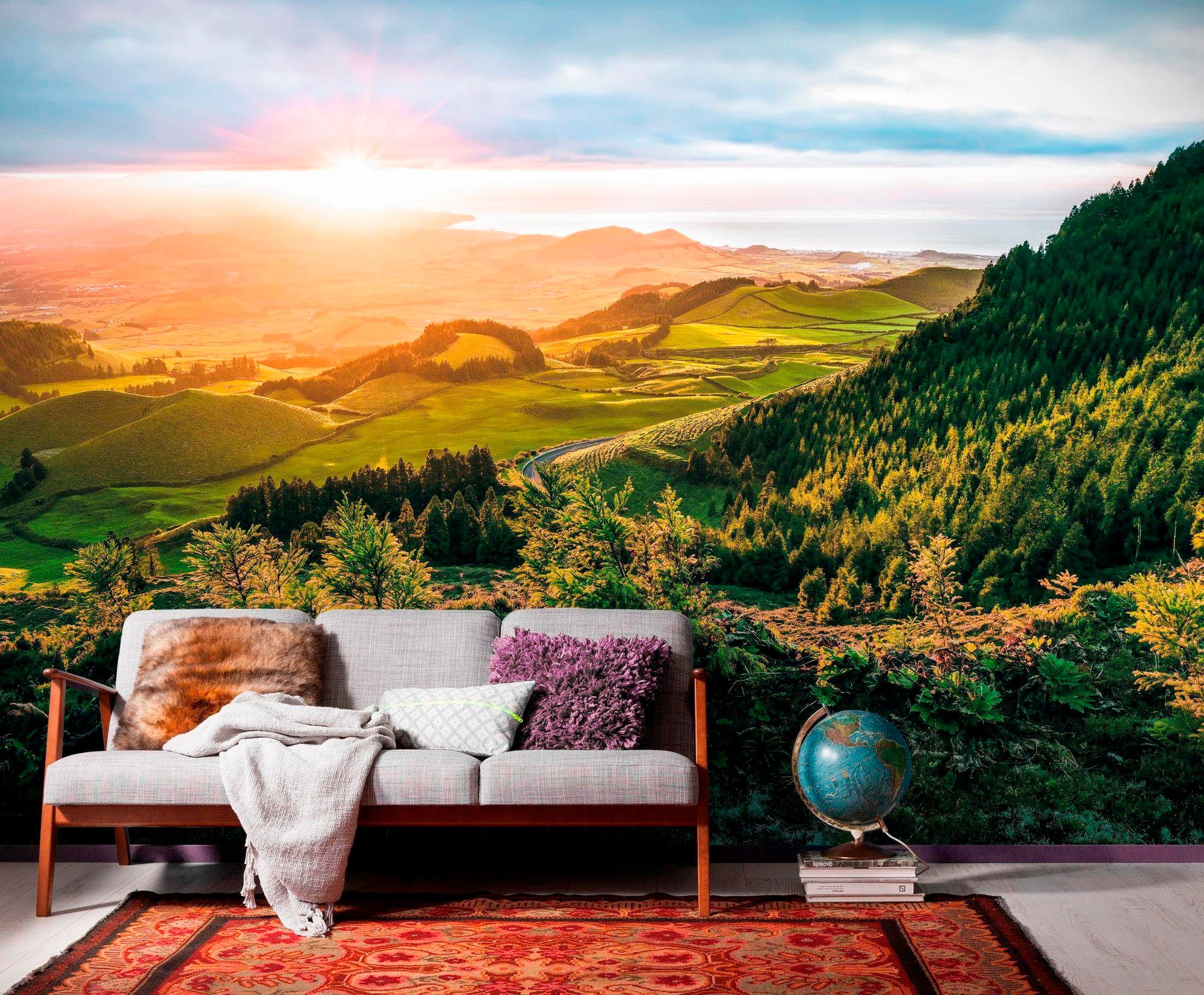 Komar Vliestapete »Digitaldruck Vlies - Paradise Island - Größe 400 x 250 cm«, bedruckt, Wohnzimmer, Schlafzimmer