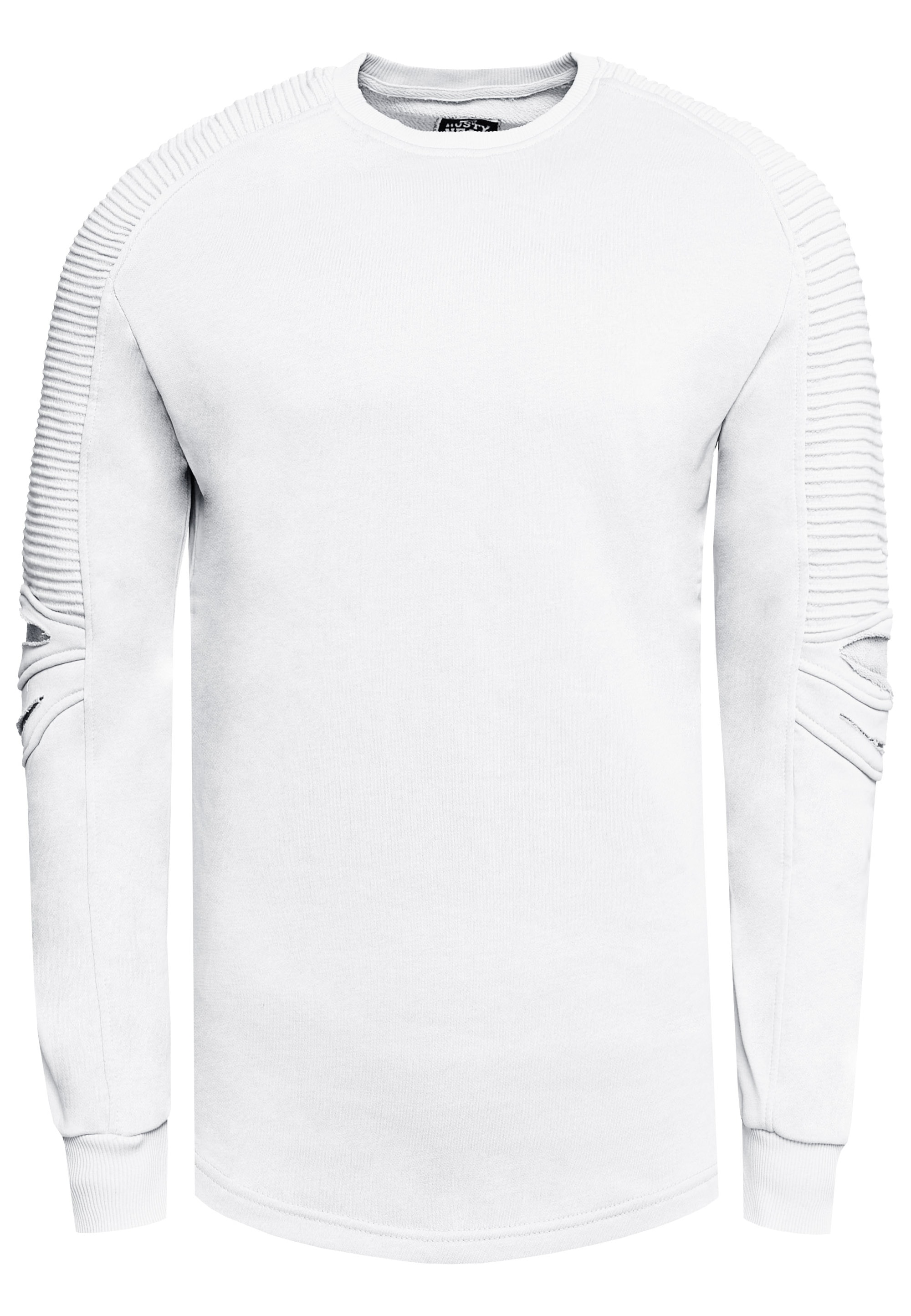 Rusty Neal Sweatshirt, mit geripptem Ärmeldesign