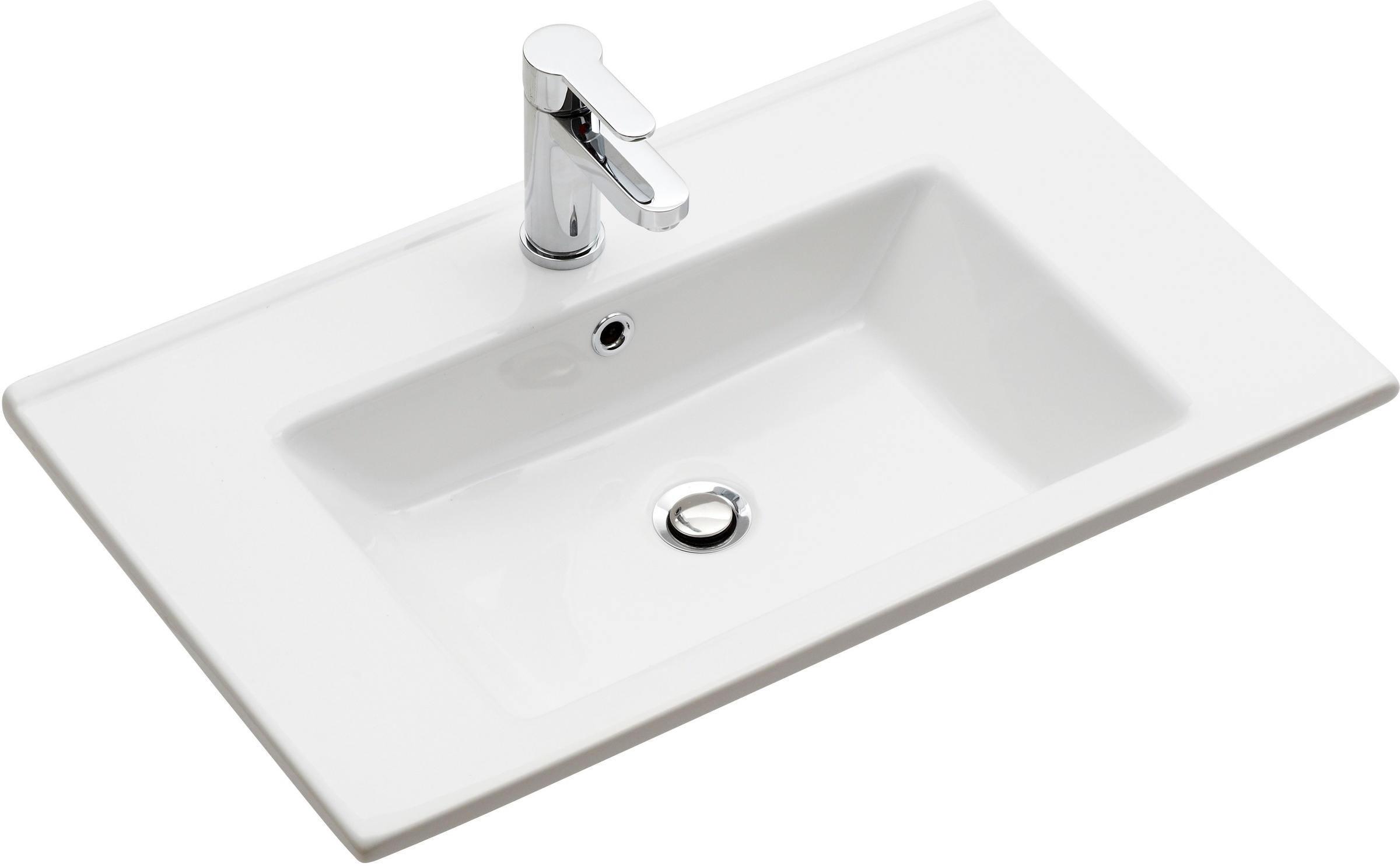 Saphir Badmöbel-Set »Quickset 945 Keramik-Waschtisch mit Unterschrank, 75 cm breit«, (1 St.), Waschplatz, 2 Türen, 1 Schublade, inkl. Türdämpfer, Waschtisch Set