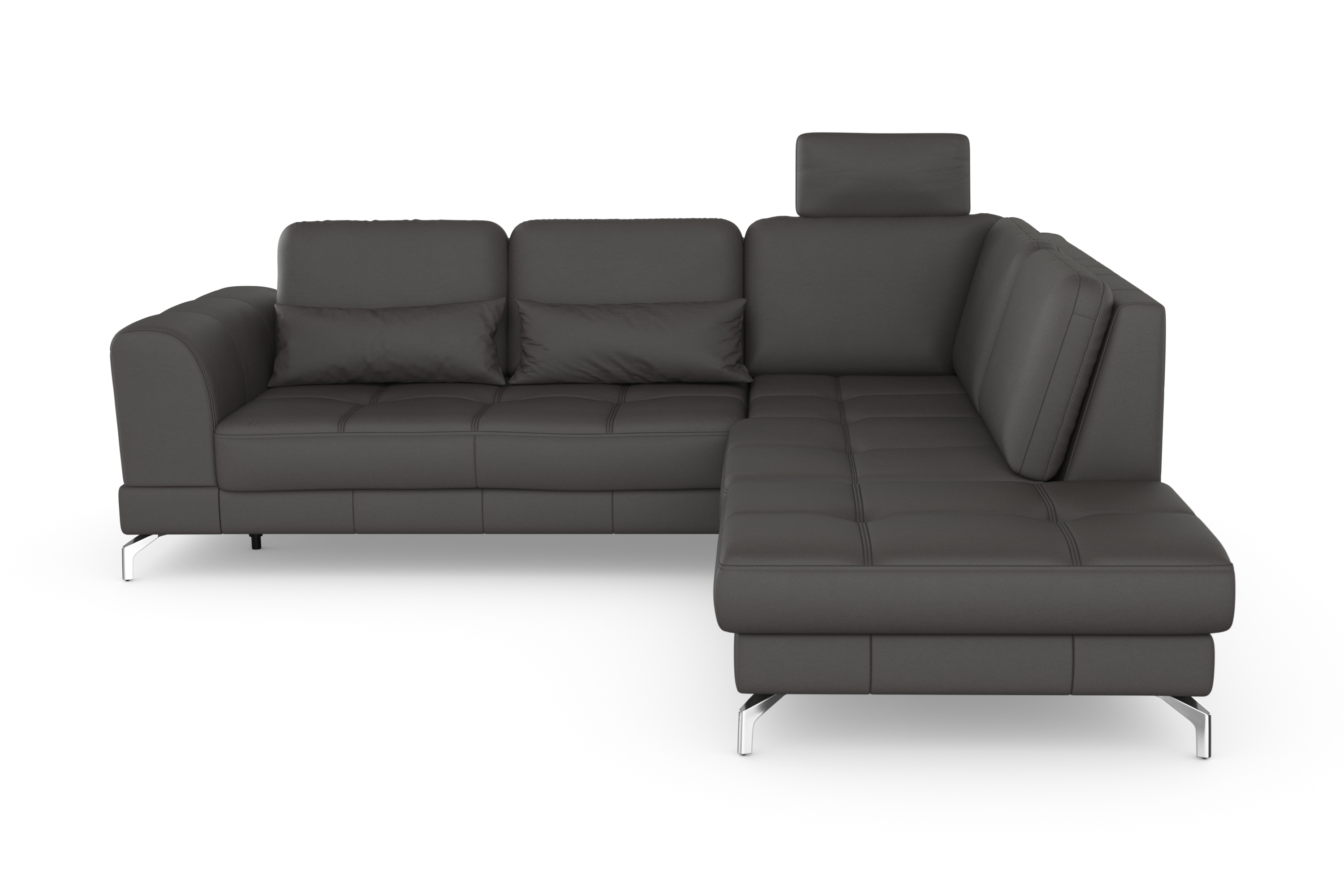 sit&more Ecksofa "Bendigo L-Form" inklusive Sitztiefenverstellung, Bodenfreiheit 12 cm, in 2 Fußfarben