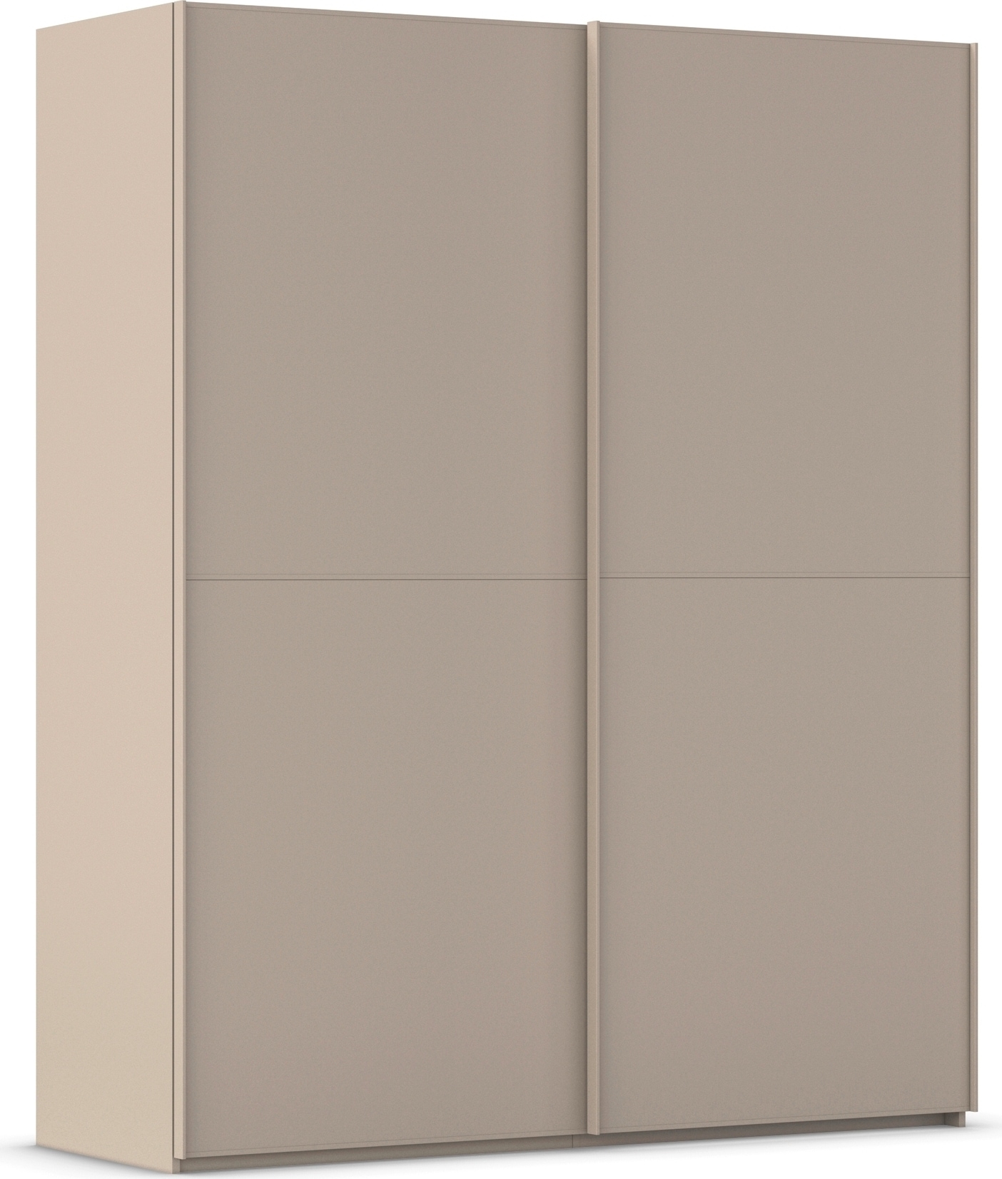 rauch Schwebetürenschrank "Kleiderschrank Schrank Garderobe Schlafzimmerschrank SCALE-DUO" edle zweigeteilte Türen und 3 Zierleisten MADE IN GERMANY