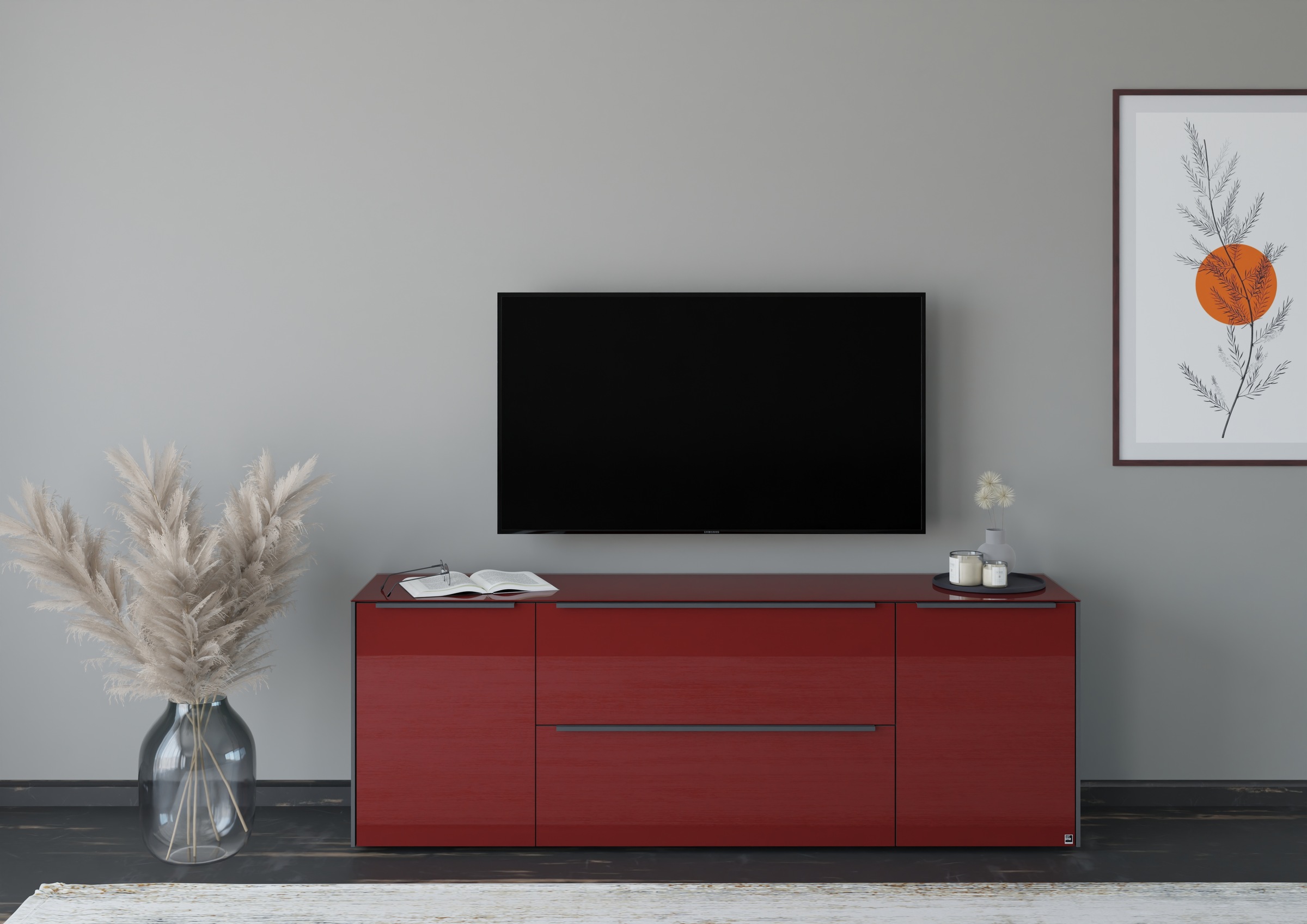 set one by Musterring Lowboard "Reno" 1 Stk. tlg. Mit Gleitern und in versc günstig online kaufen