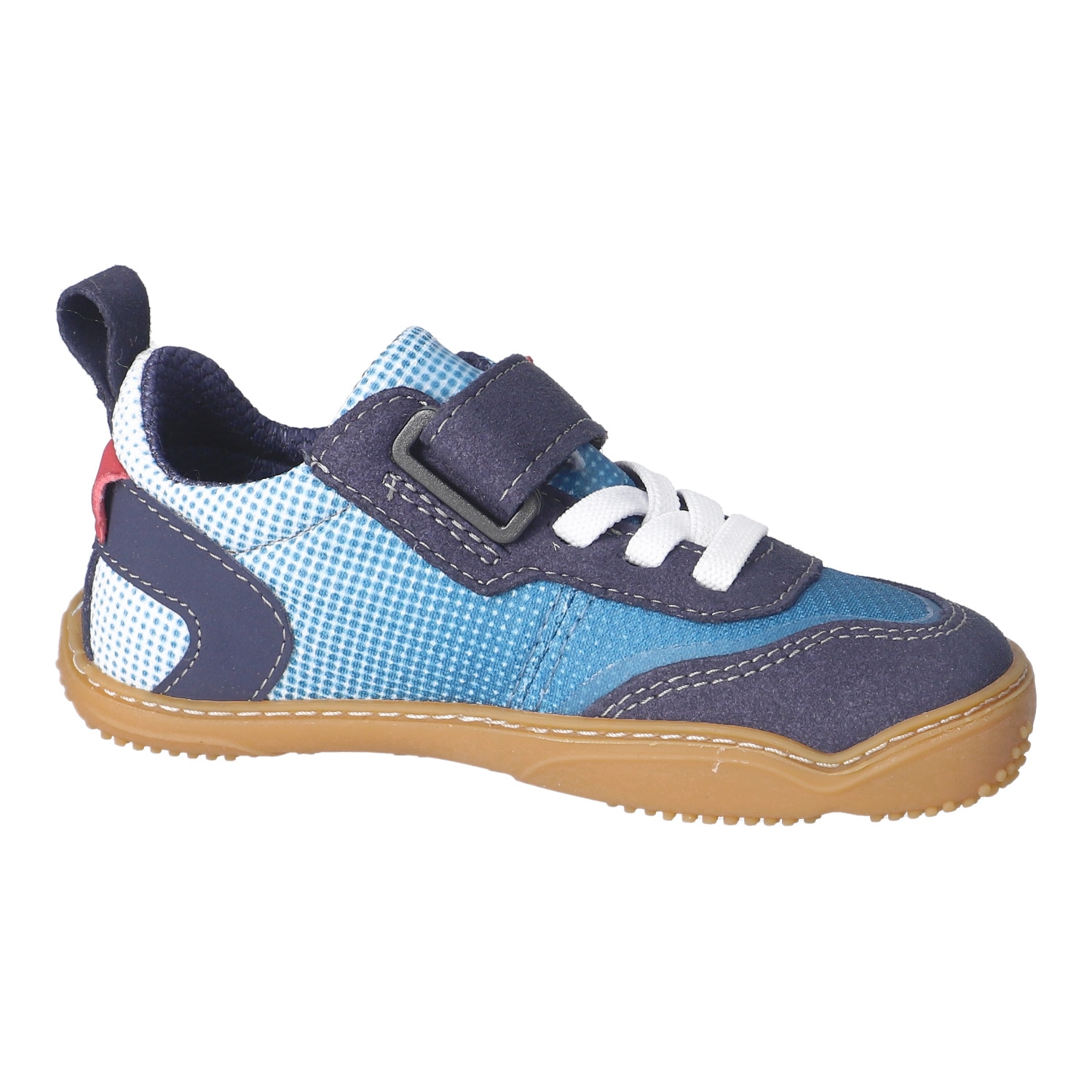 qnuffs Barfußschuh »Fichte«  Klettschuh, Sneaker, Halbschuh mit Kontrastbesätzen