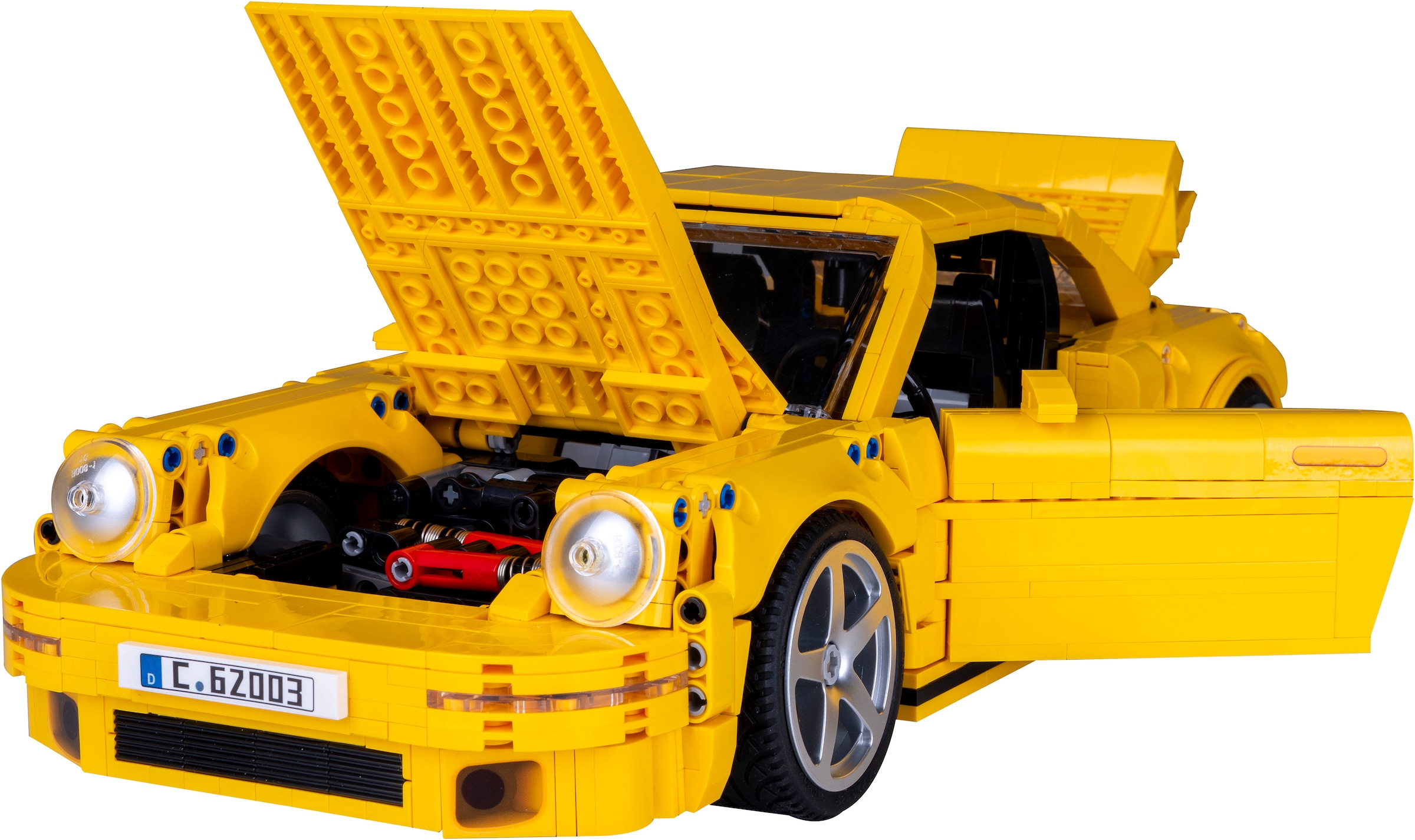 Jamara Konstruktions-Spielset »CaDA, RUF CTR 2017 Yellowbird 1:12 gelb Bricks«, (1515 St.)