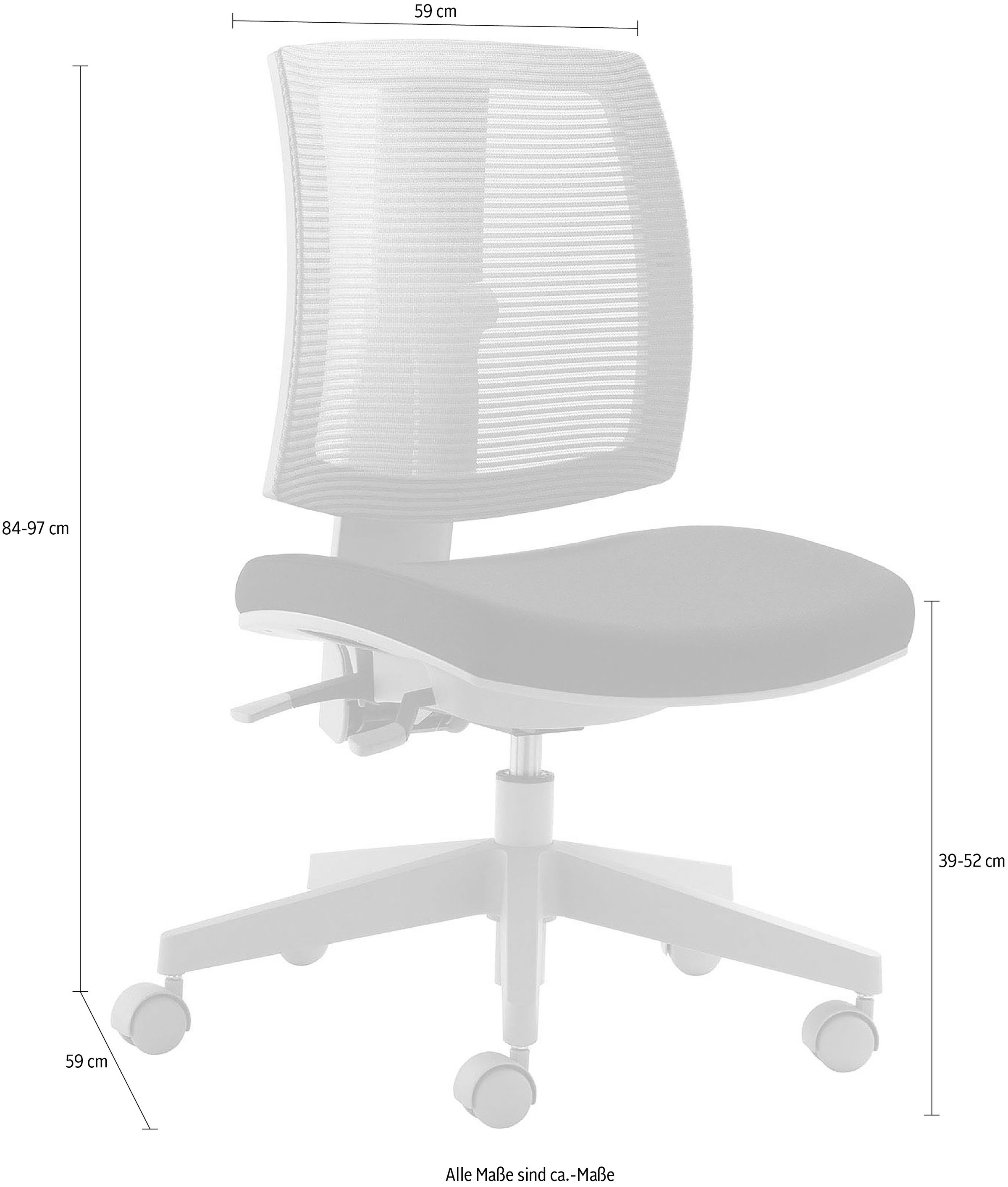 Mayer Sitzmöbel Drehstuhl »2432«, Struktur (100% Polyester), AQUA CLEAN-TECHNOLOGIE