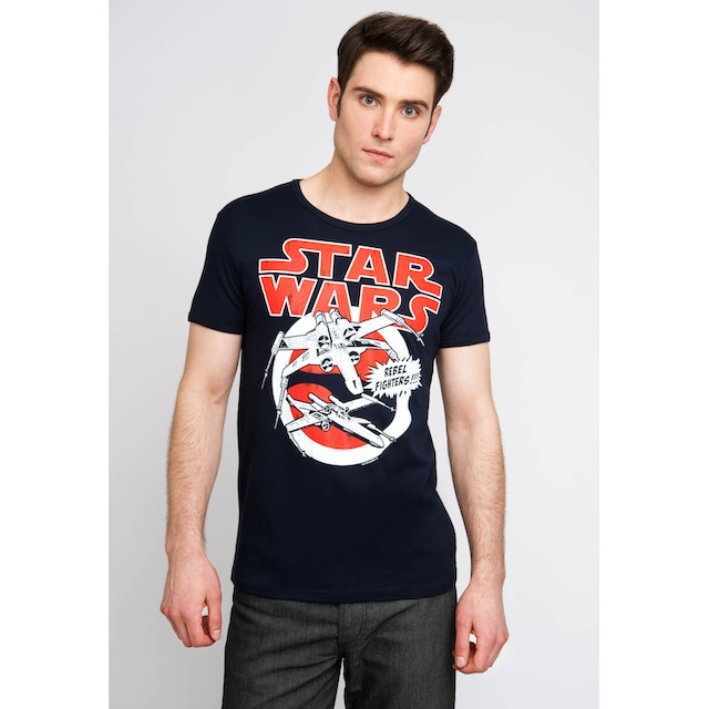 LOGOSHIRT T-Shirt »Star Wars X-Wings«, mit großem Retro-Print ▷ kaufen |  BAUR