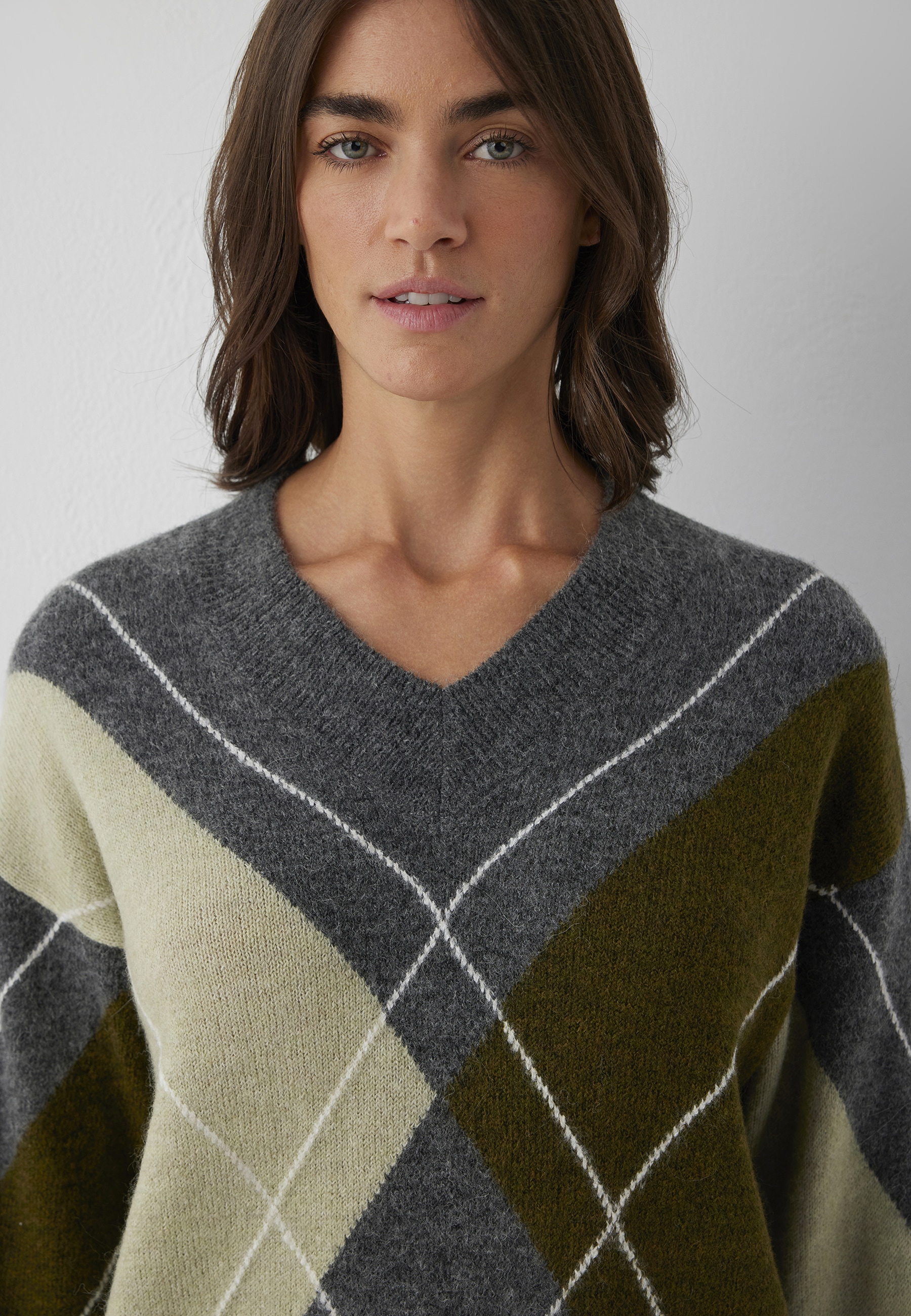 Mavi V-Ausschnitt-Pullover »V NECK SWEATER« Pullover Argyle