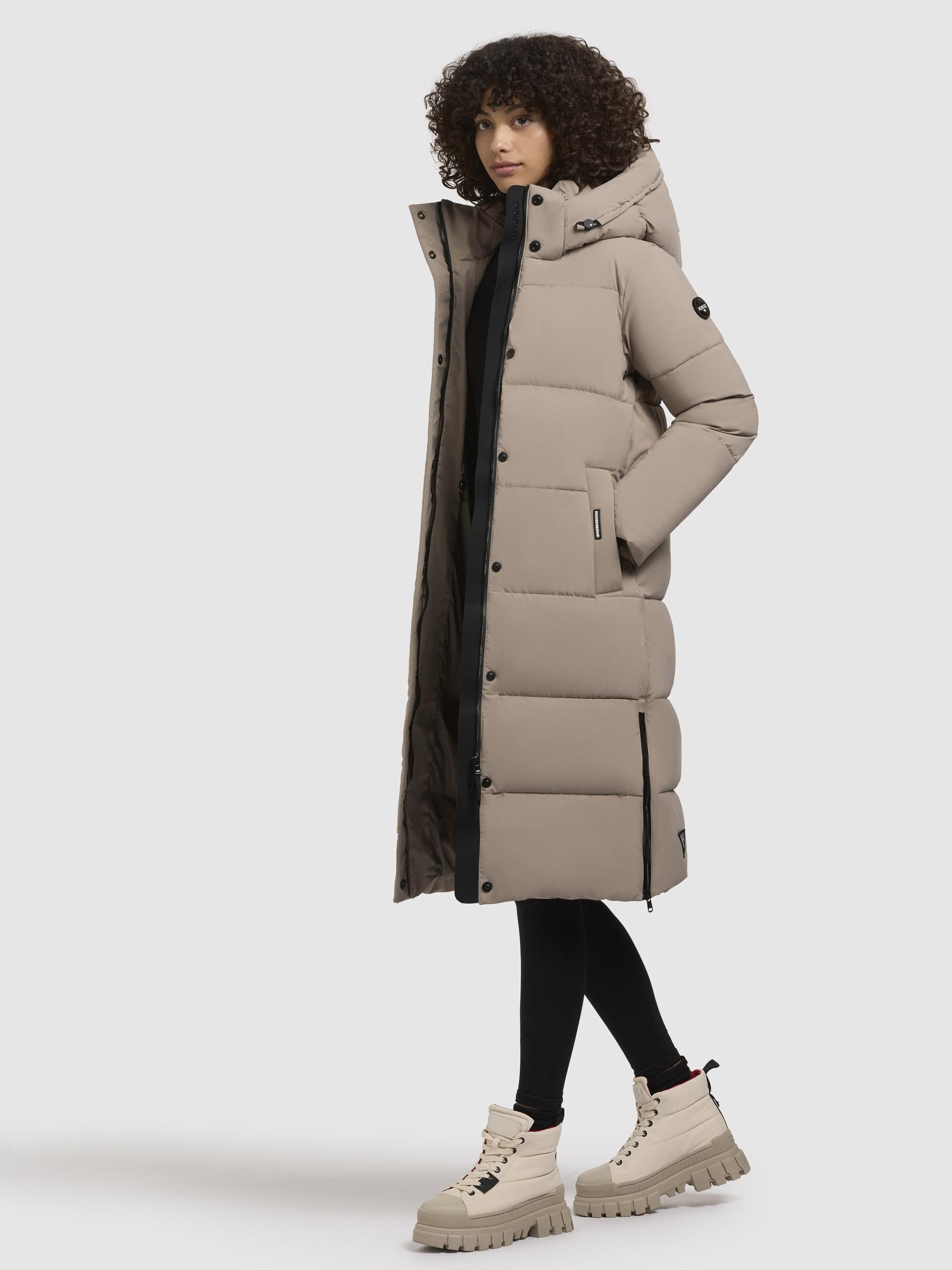 khujo Steppmantel »Rachel Matt-YM«, Warmer gesteppter Damen Mantel mit (abnehmbarer Kapuze)