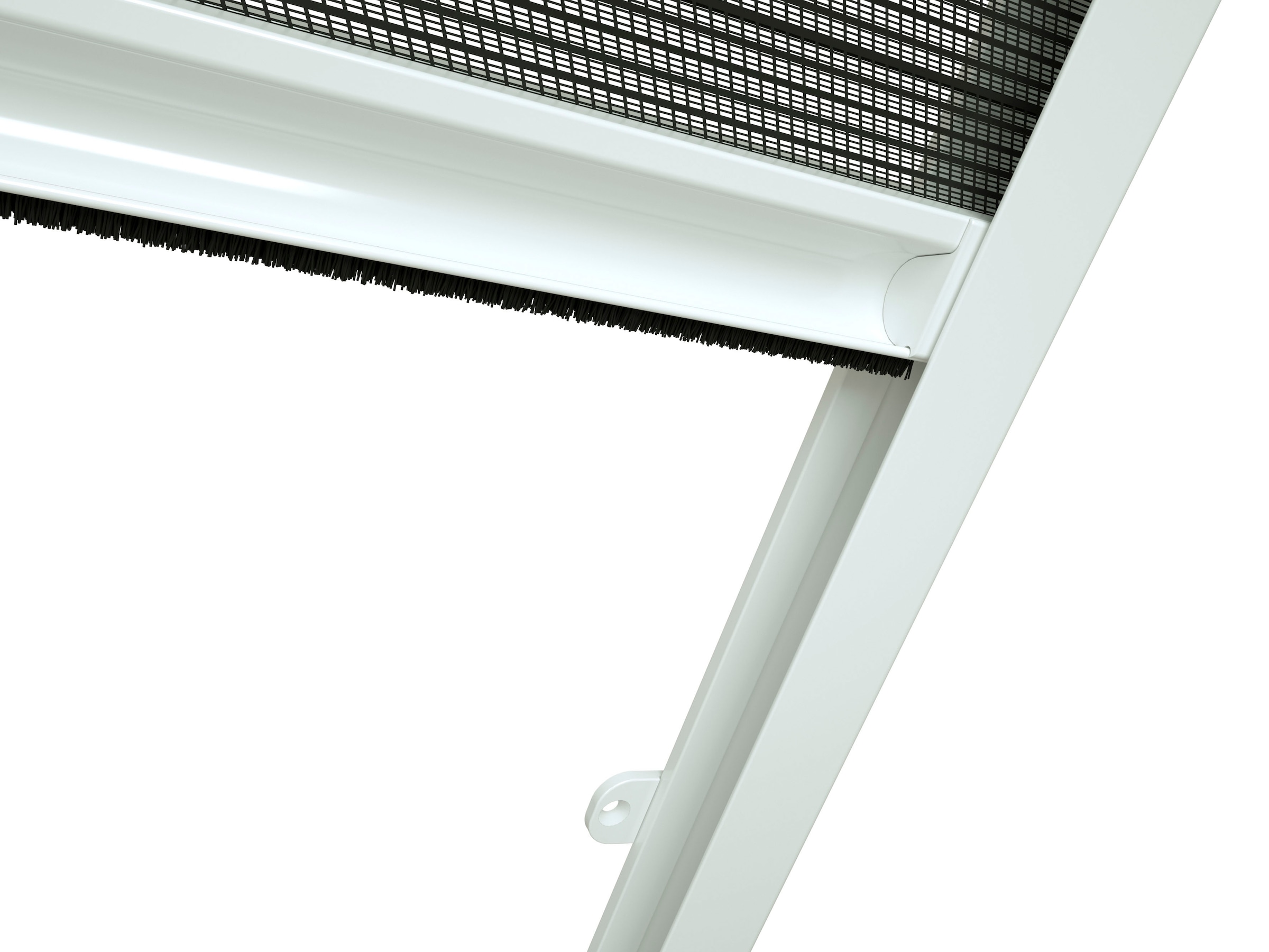 hecht international Insektenschutzrollo »für Dachfenster«, transparent, weiß/anthrazit, BxH: 80x160 cm